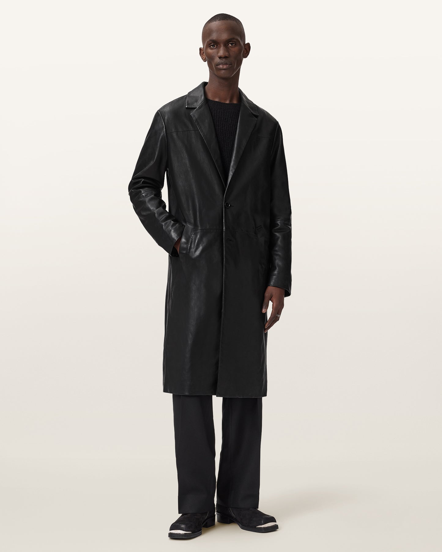 Black Color Marais Coat from AllSaints
