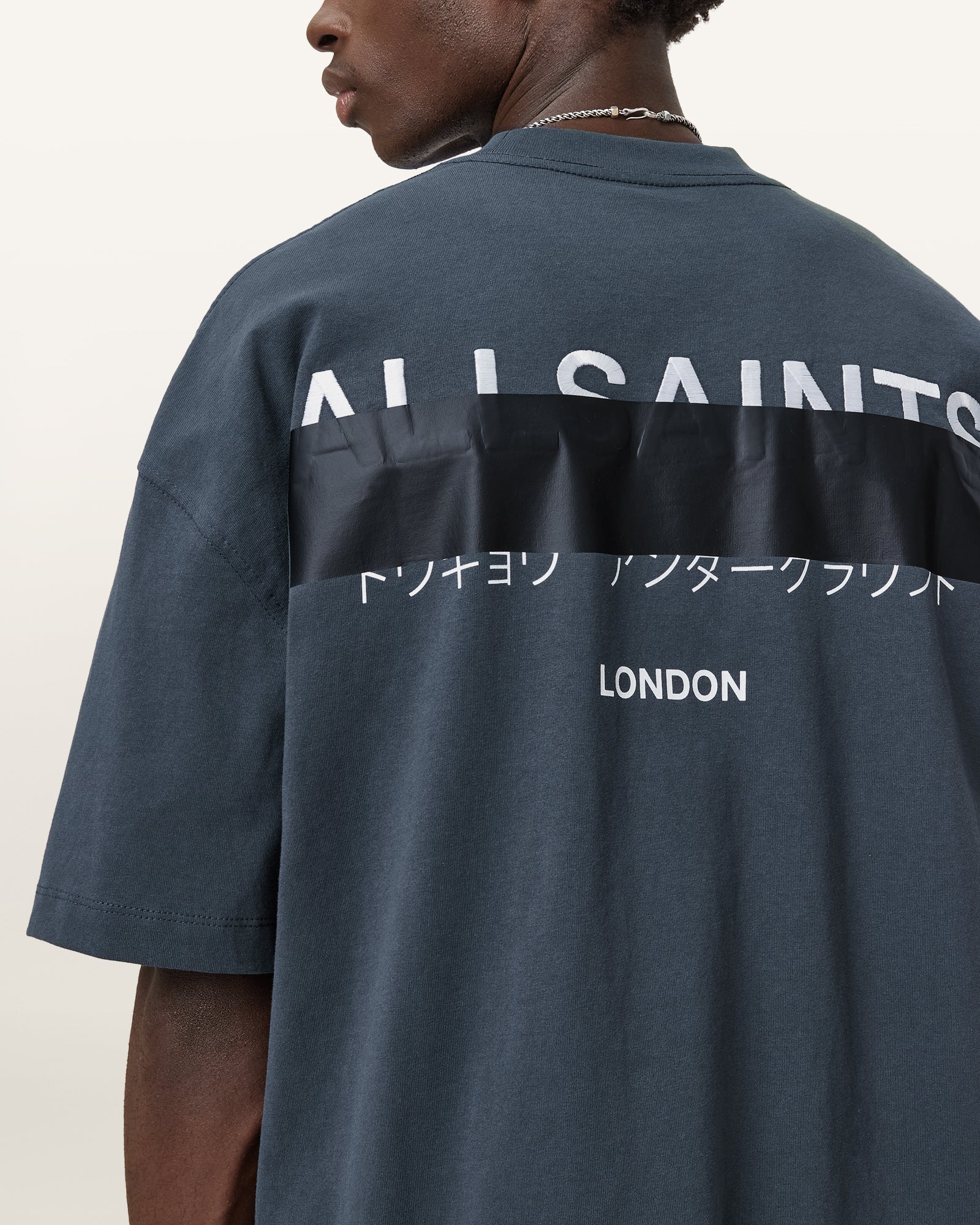 SUNIL BLUE Color Redact SS Crew from AllSaints