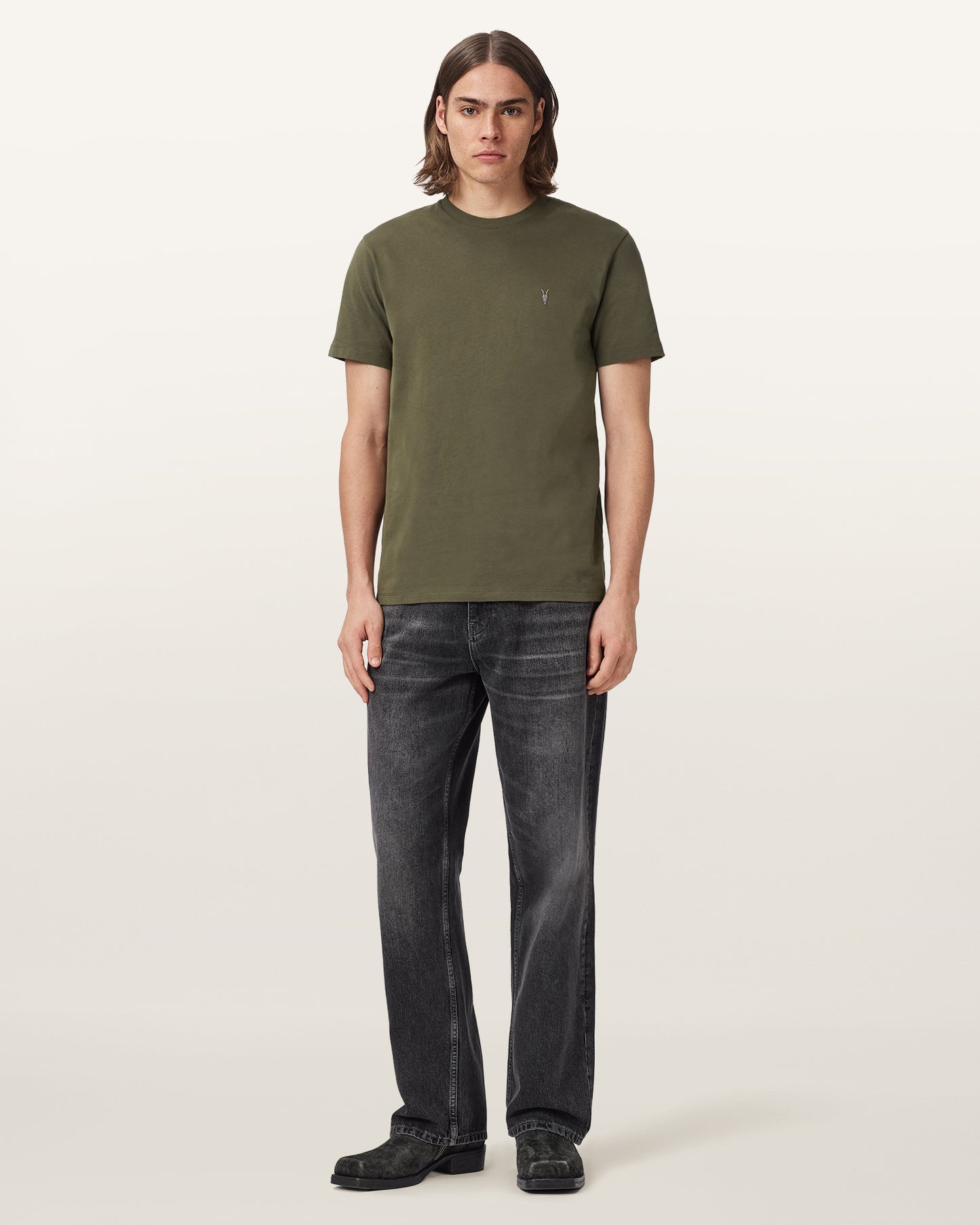 WILD GREEN Color Dexter SS Crew Tee from AllSaints