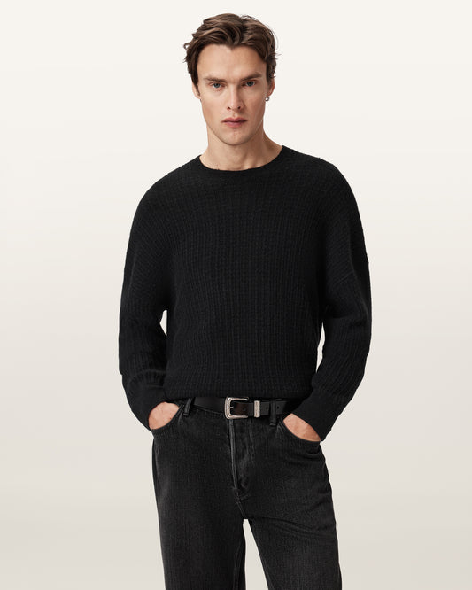 Black Color Jakob Crew Knit from AllSaints