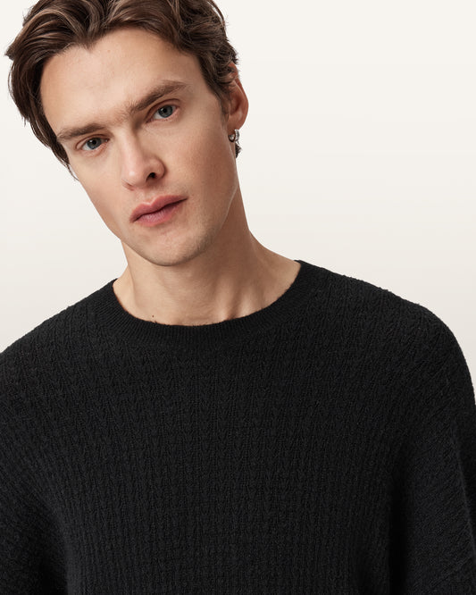 Black Color Jakob Crew Knit from AllSaints