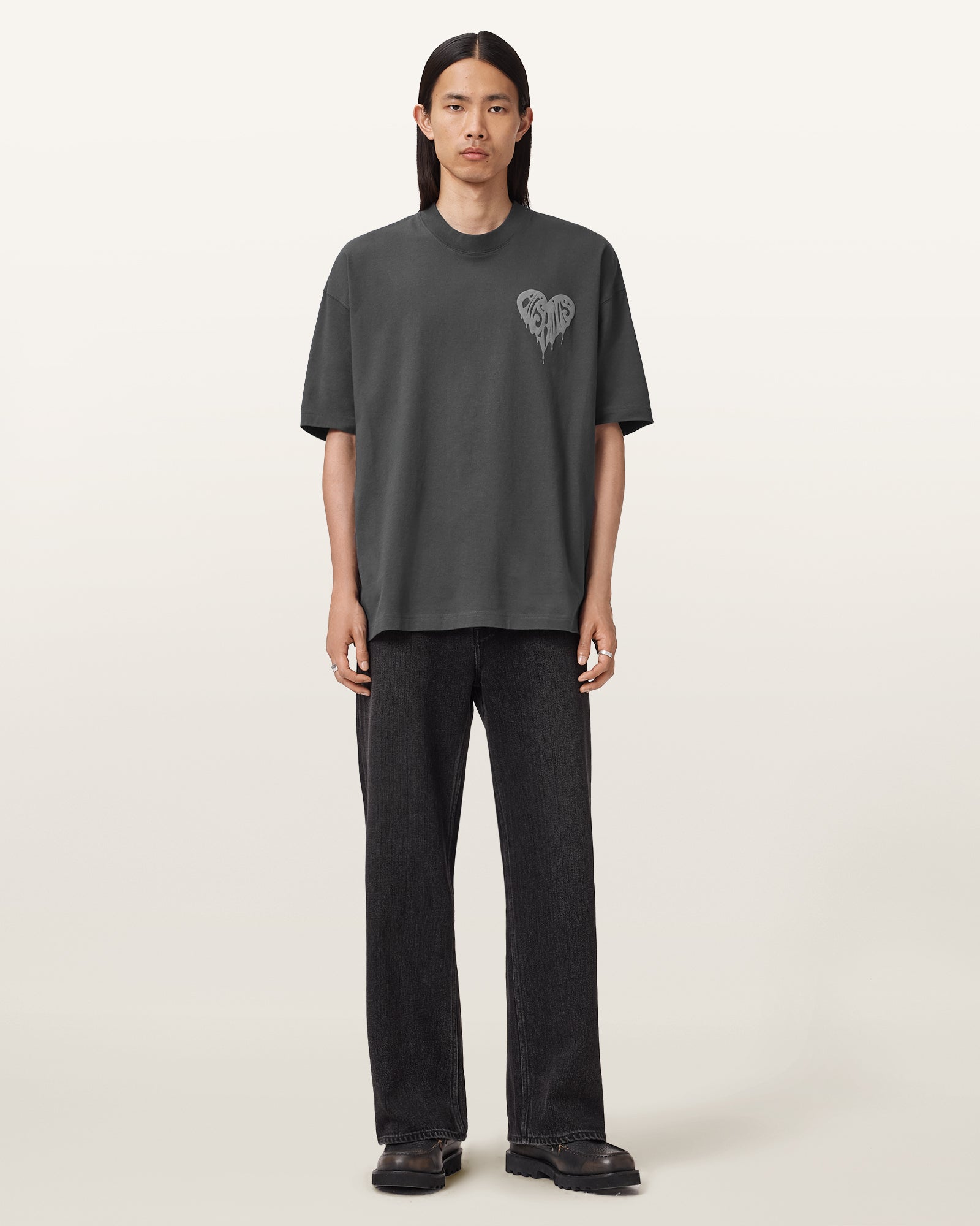 Washed Black Color Trip SS Crew from AllSaints