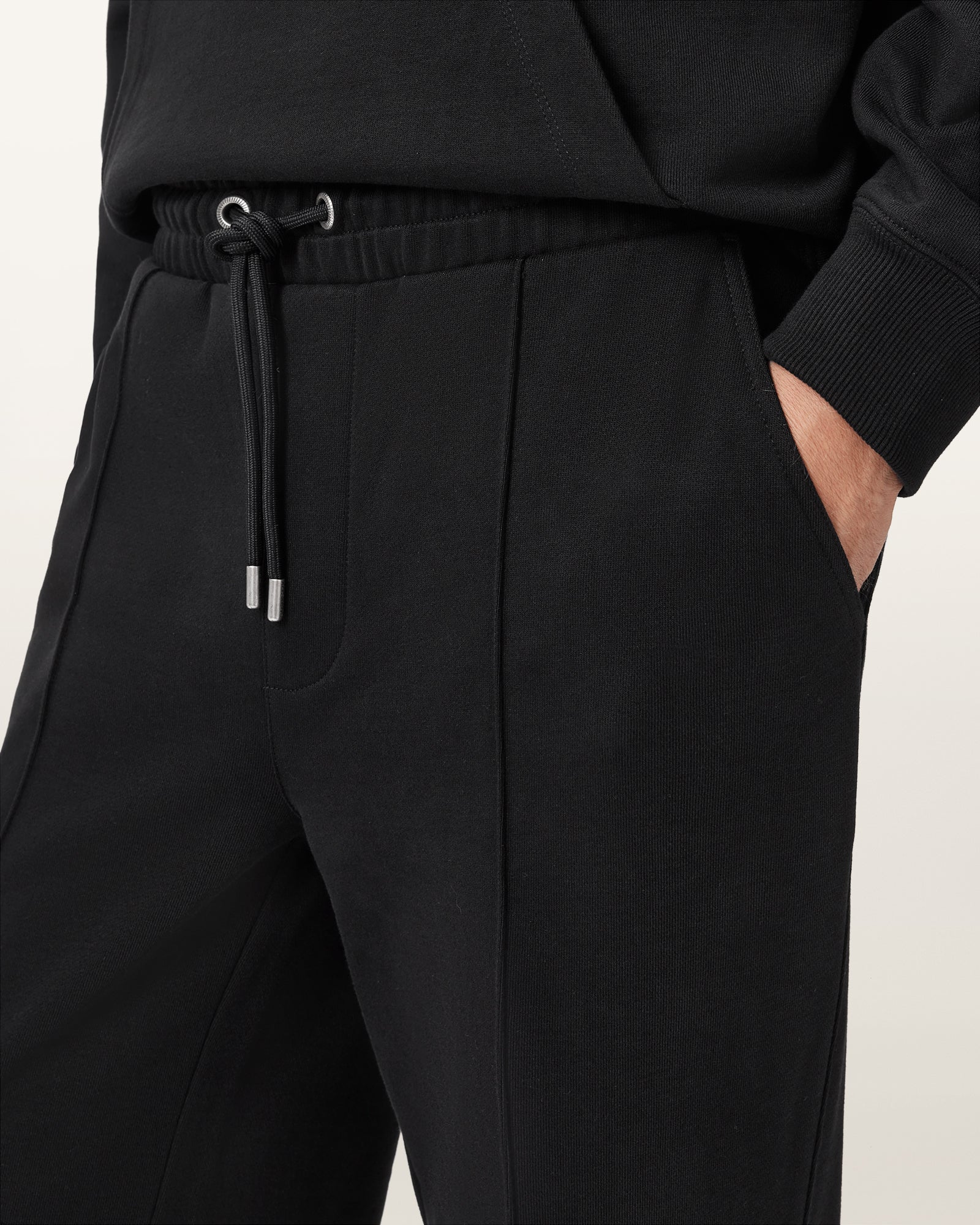 Jet Black Color Milo Sweatpant from AllSaints