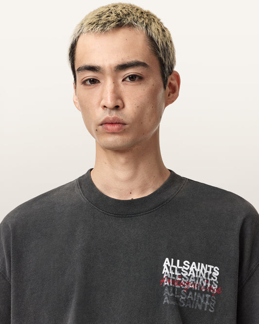Washed Black Color Graphene SS Crew from AllSaints
