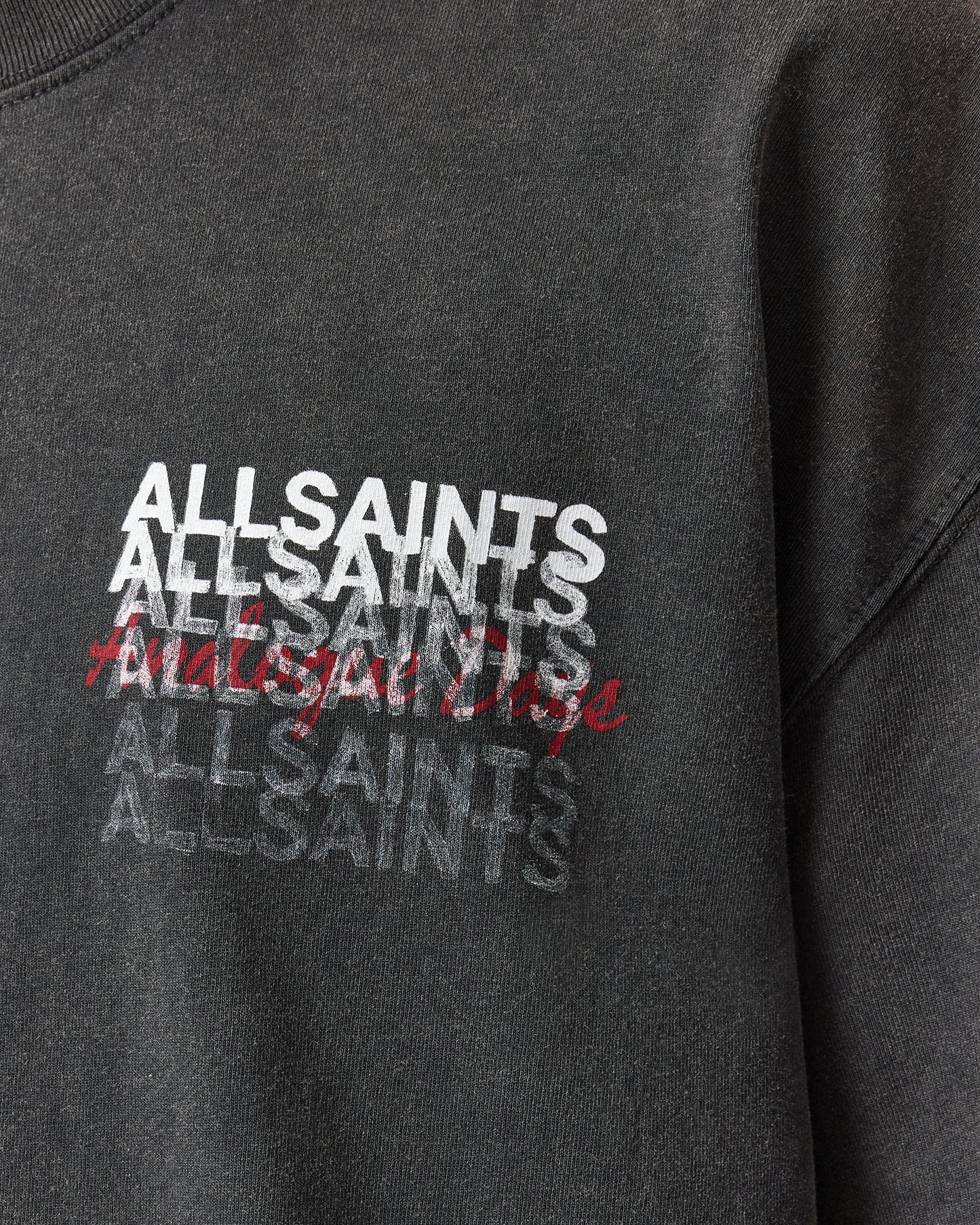 Washed Black Color Graphene SS Crew from AllSaints