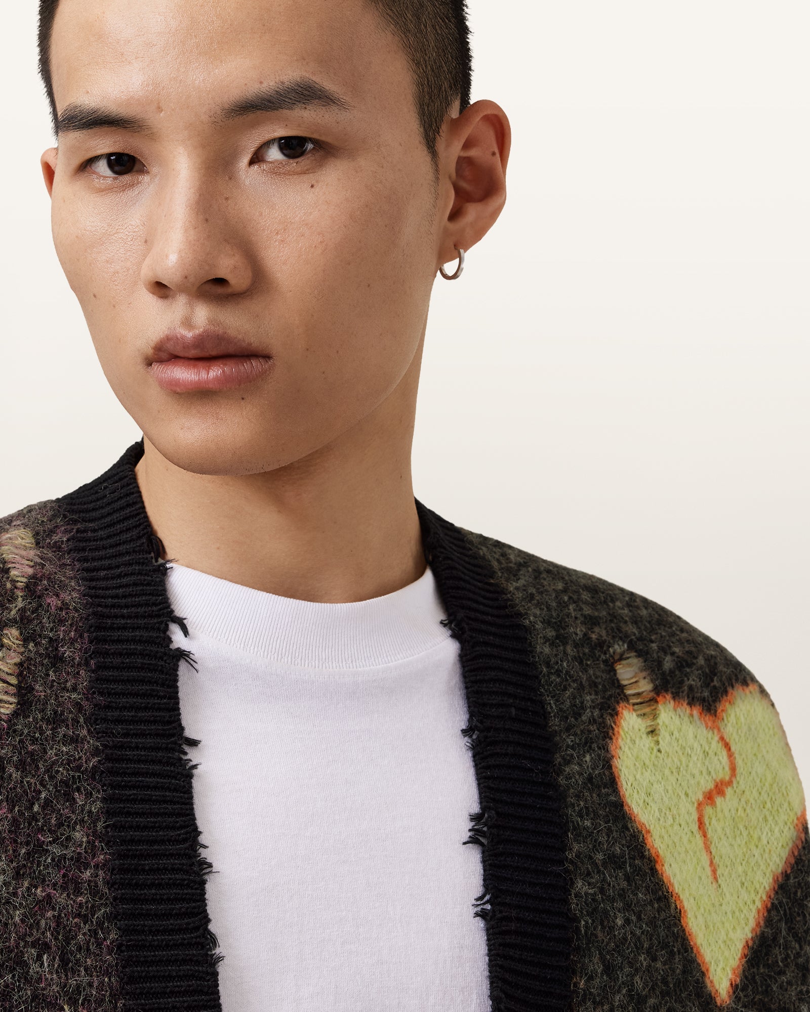 Black Color Emotive Cardigan from AllSaints