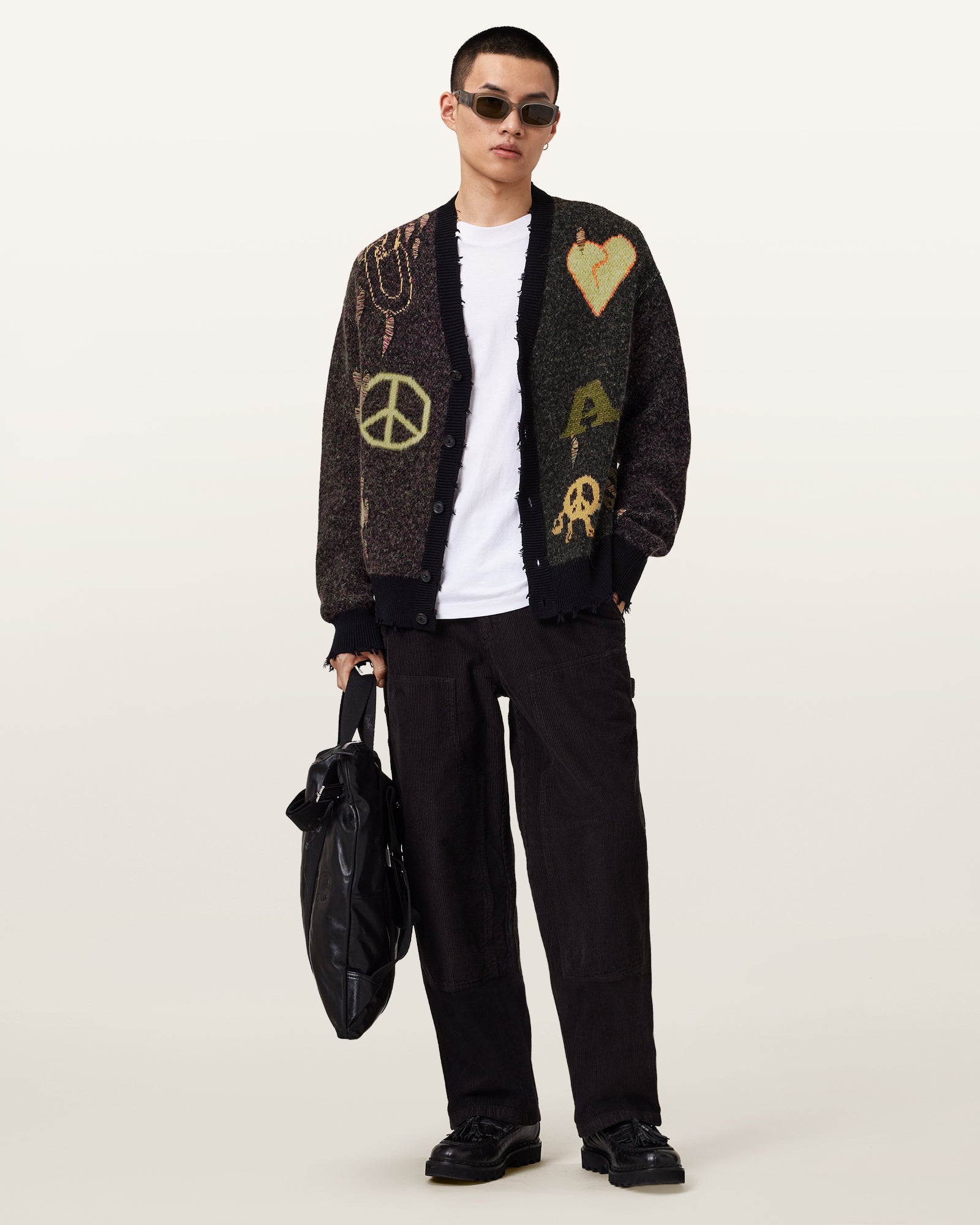 Black Color Emotive Cardigan from AllSaints