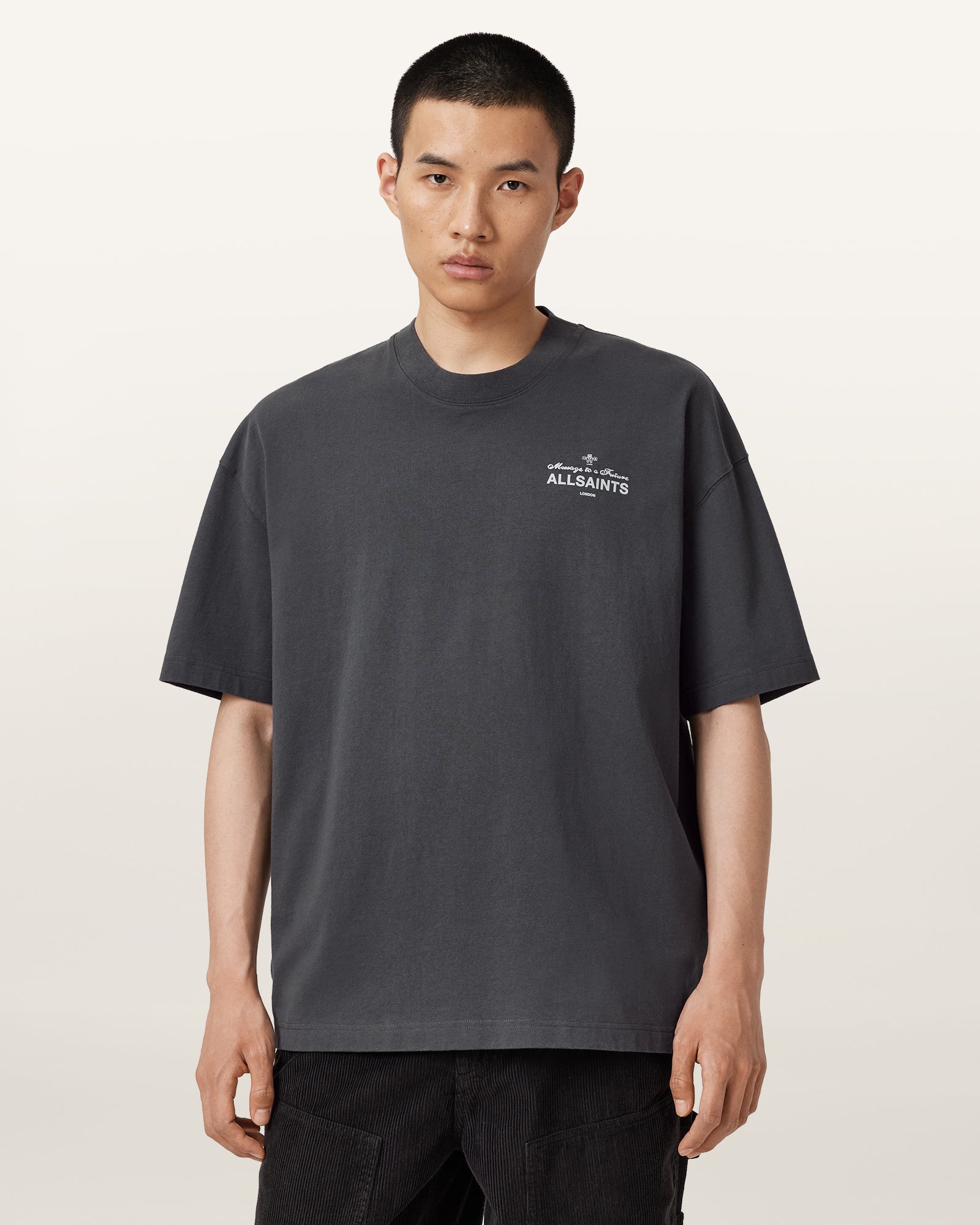 Washed Black Color Herald SS Crew from AllSaints
