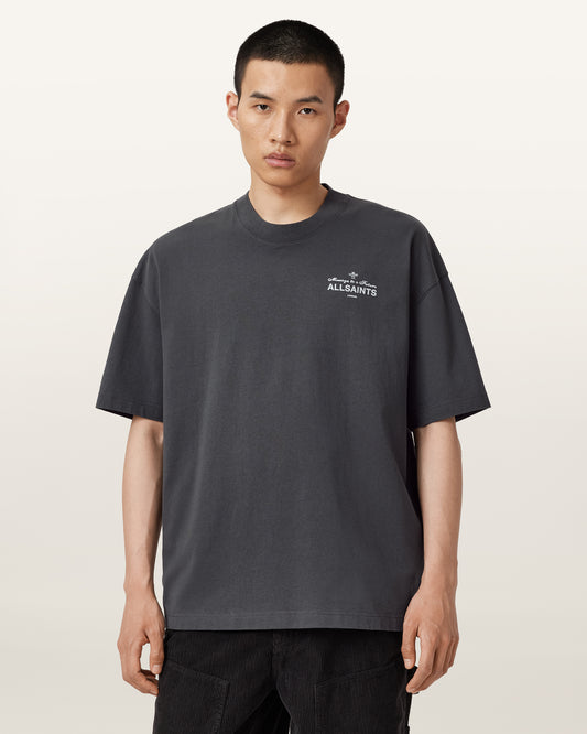 Washed Black Color Herald SS Crew from AllSaints