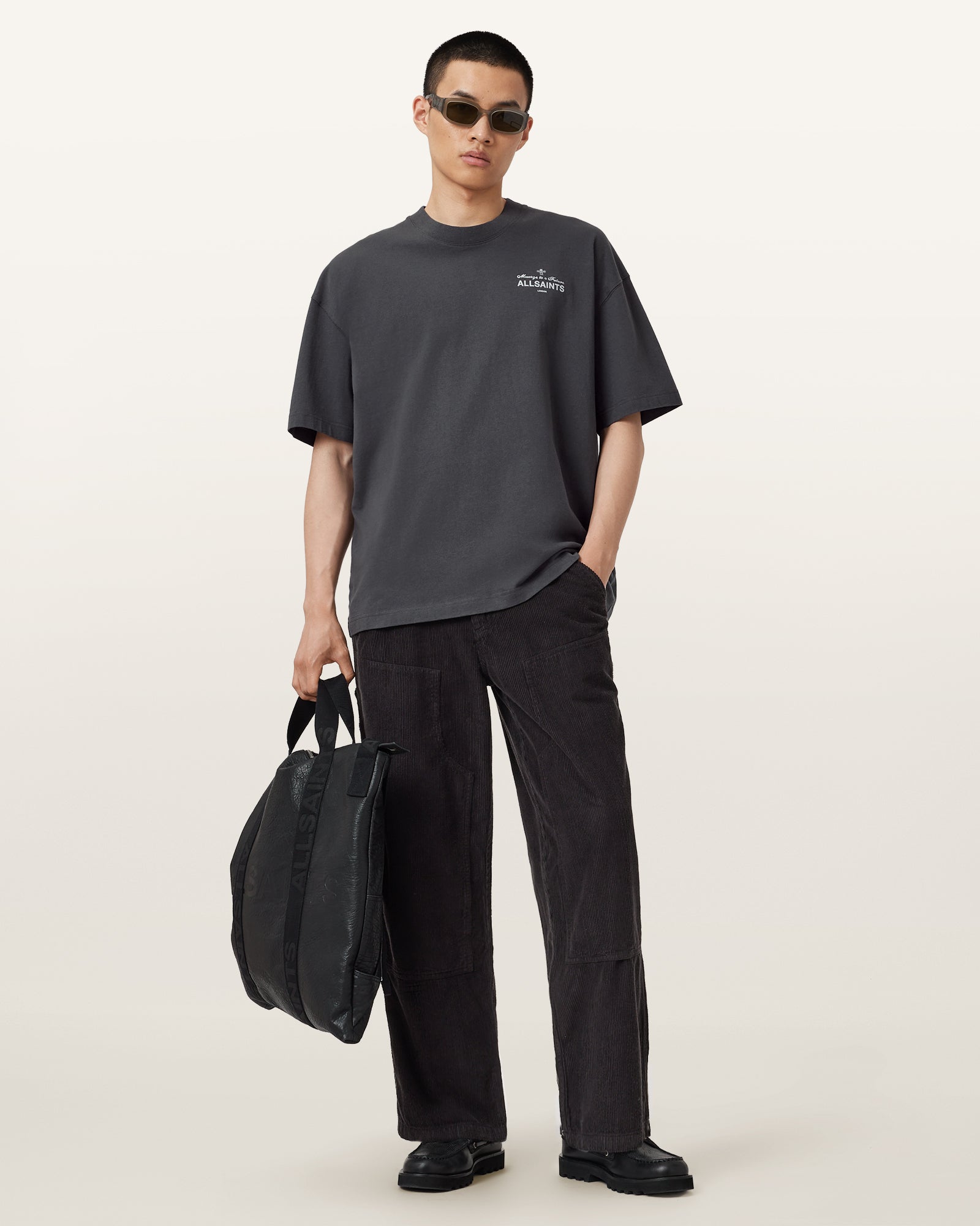 Washed Black Color Herald SS Crew from AllSaints