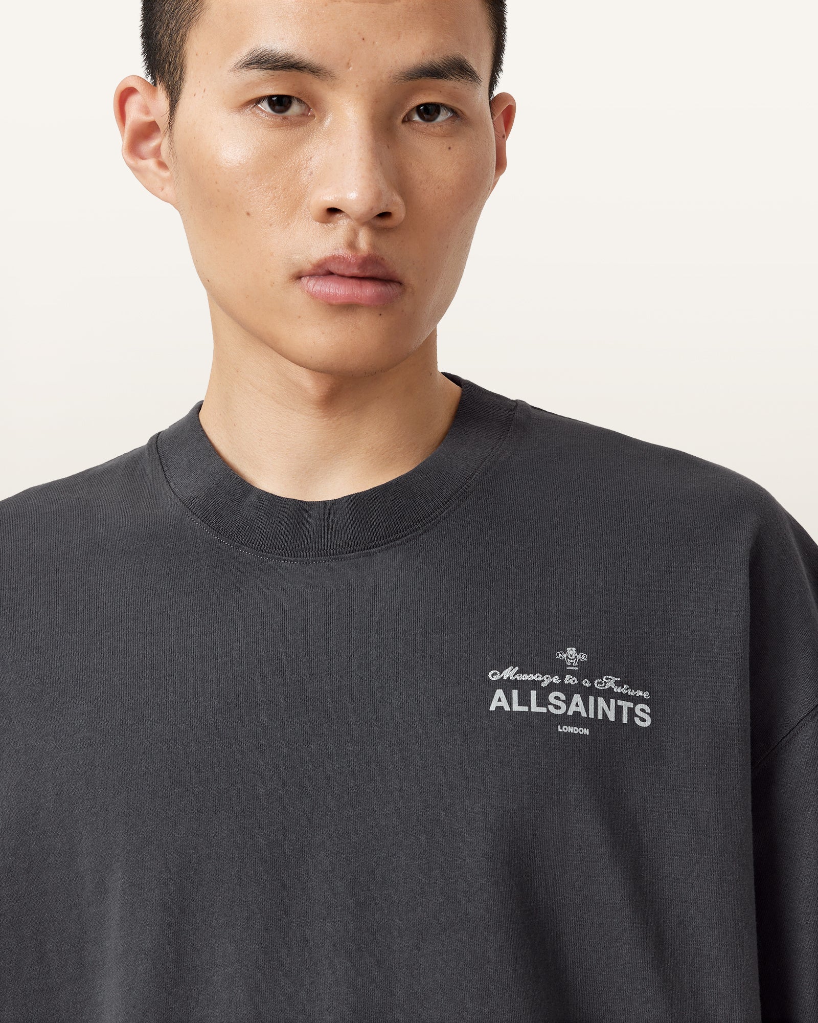 Washed Black Color Herald SS Crew from AllSaints