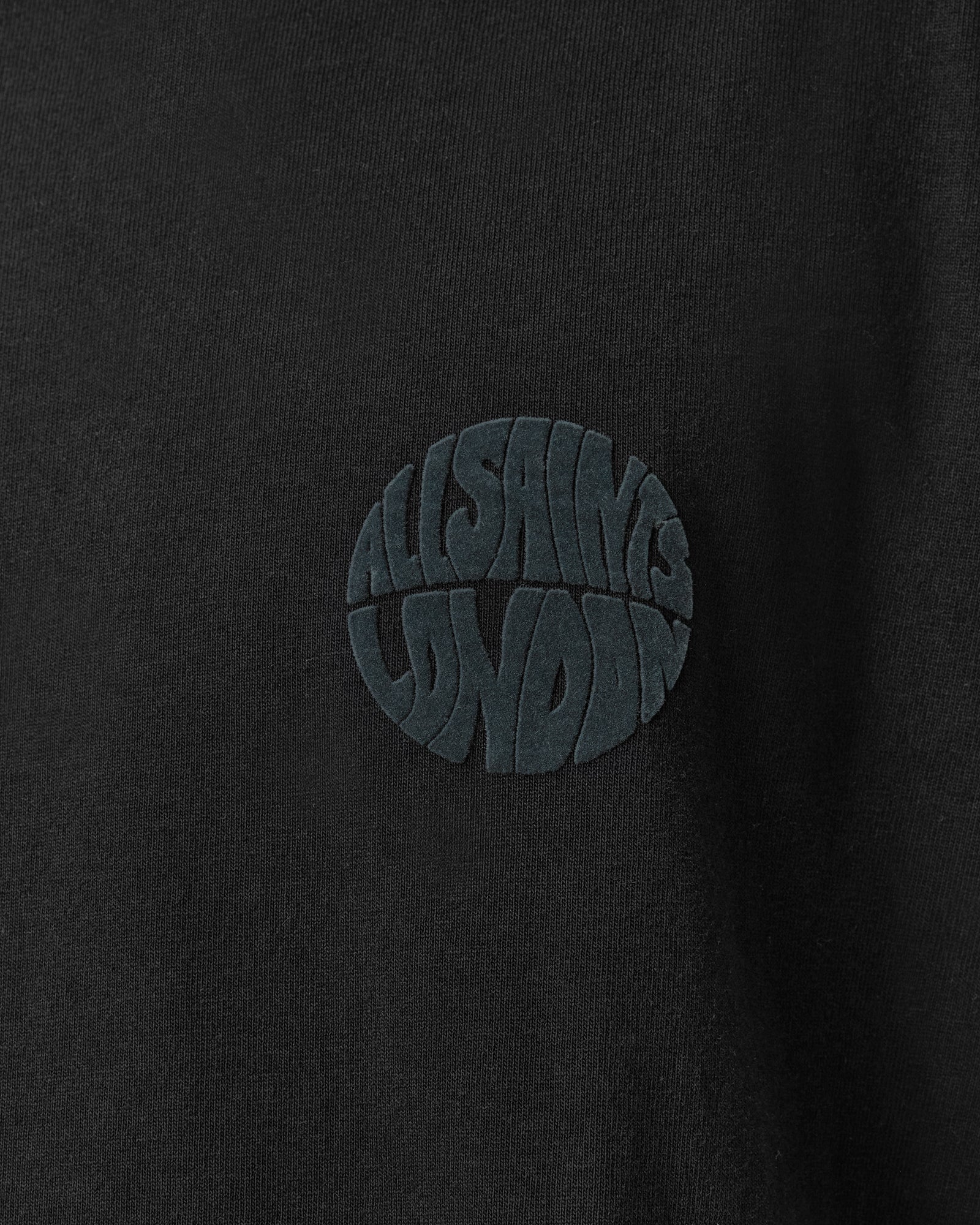 Jet Black Color Waved SS Crew from AllSaints