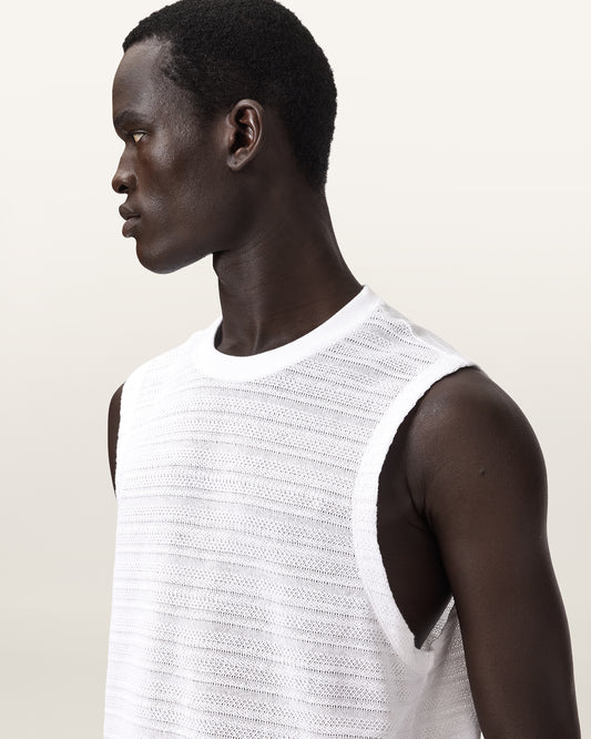ASHEN WHITE Color Cove SL Crew Tee from AllSaints