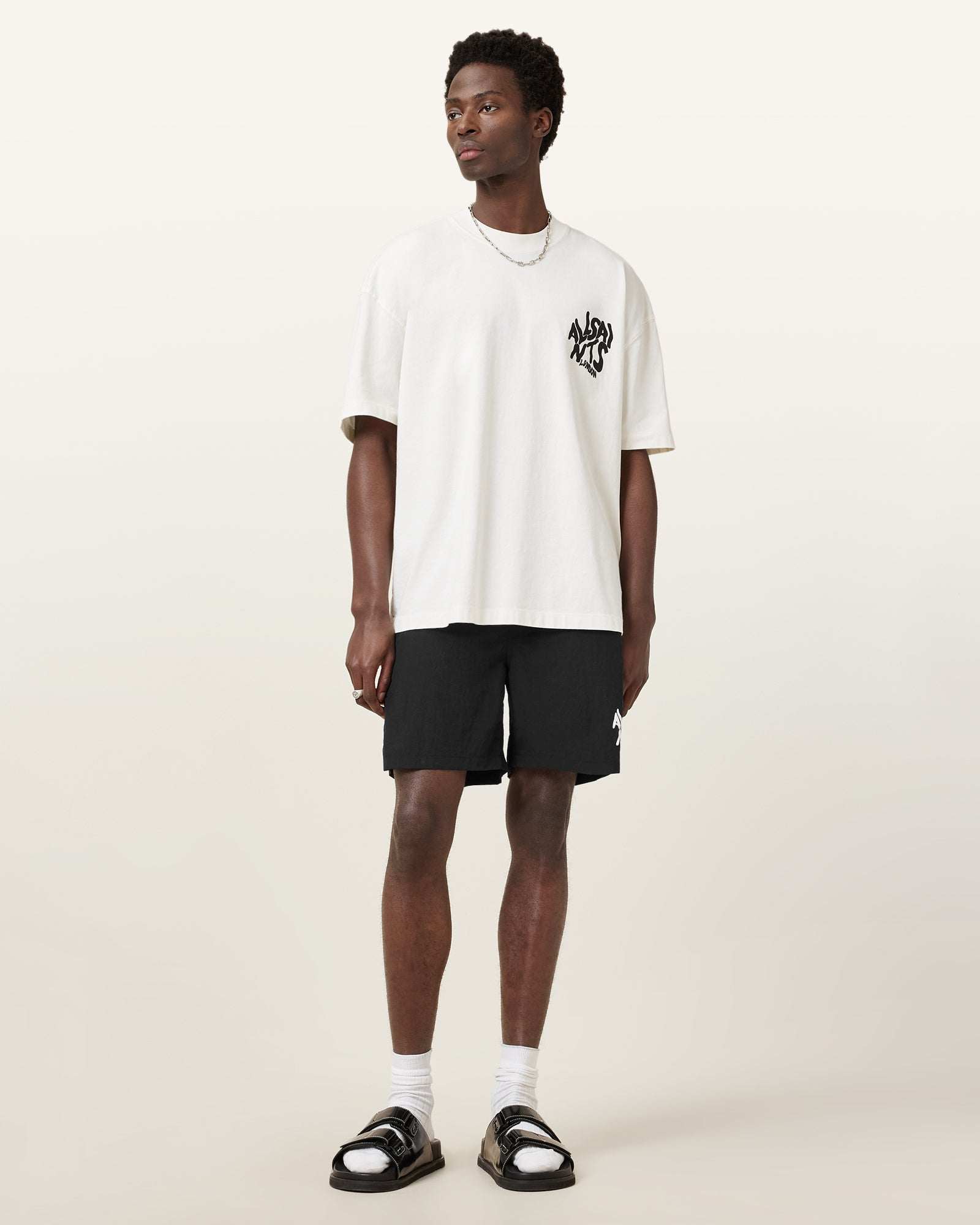 Jet Black Color Orlando Swimshort from AllSaints