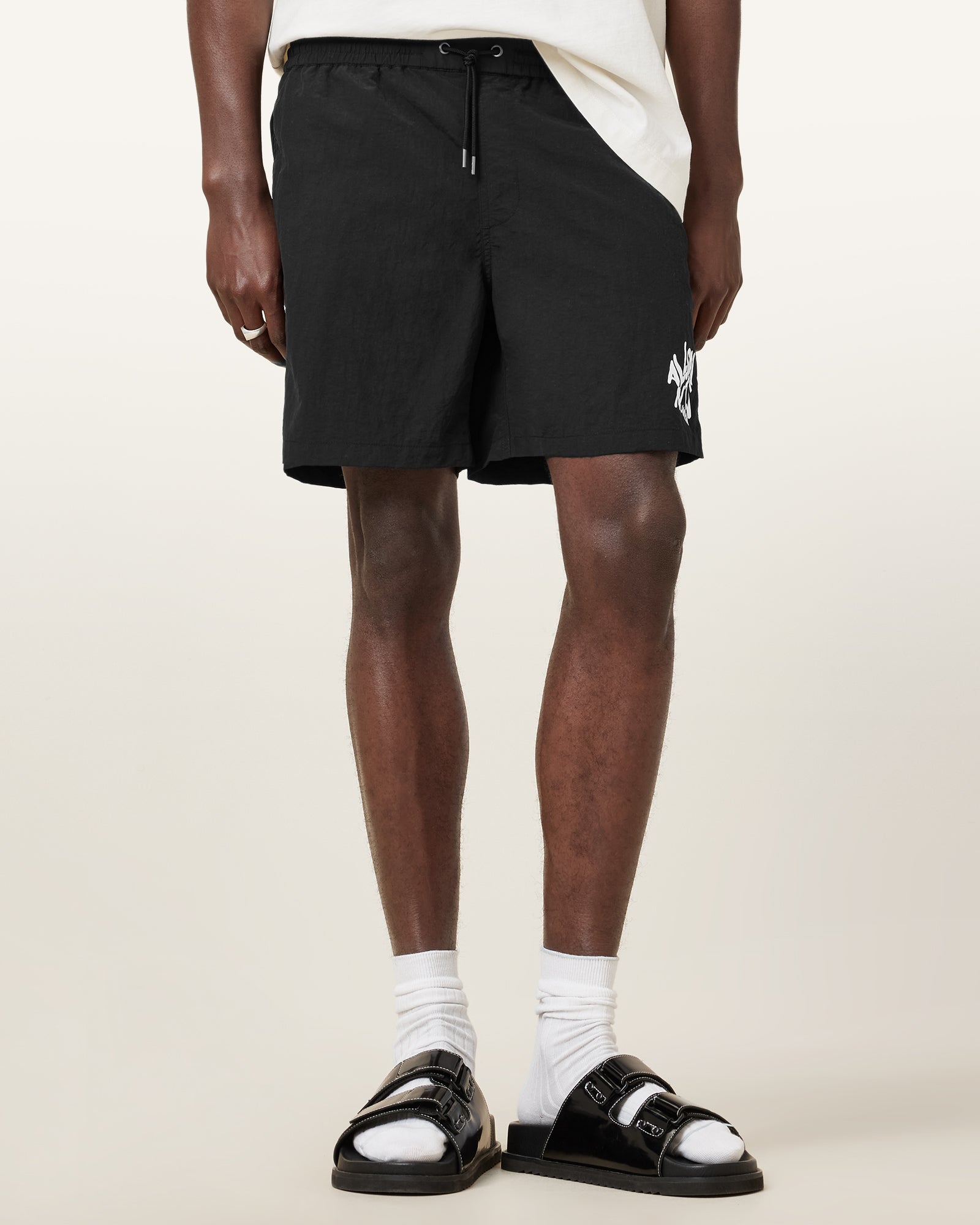 Jet Black Color Orlando Swimshort from AllSaints