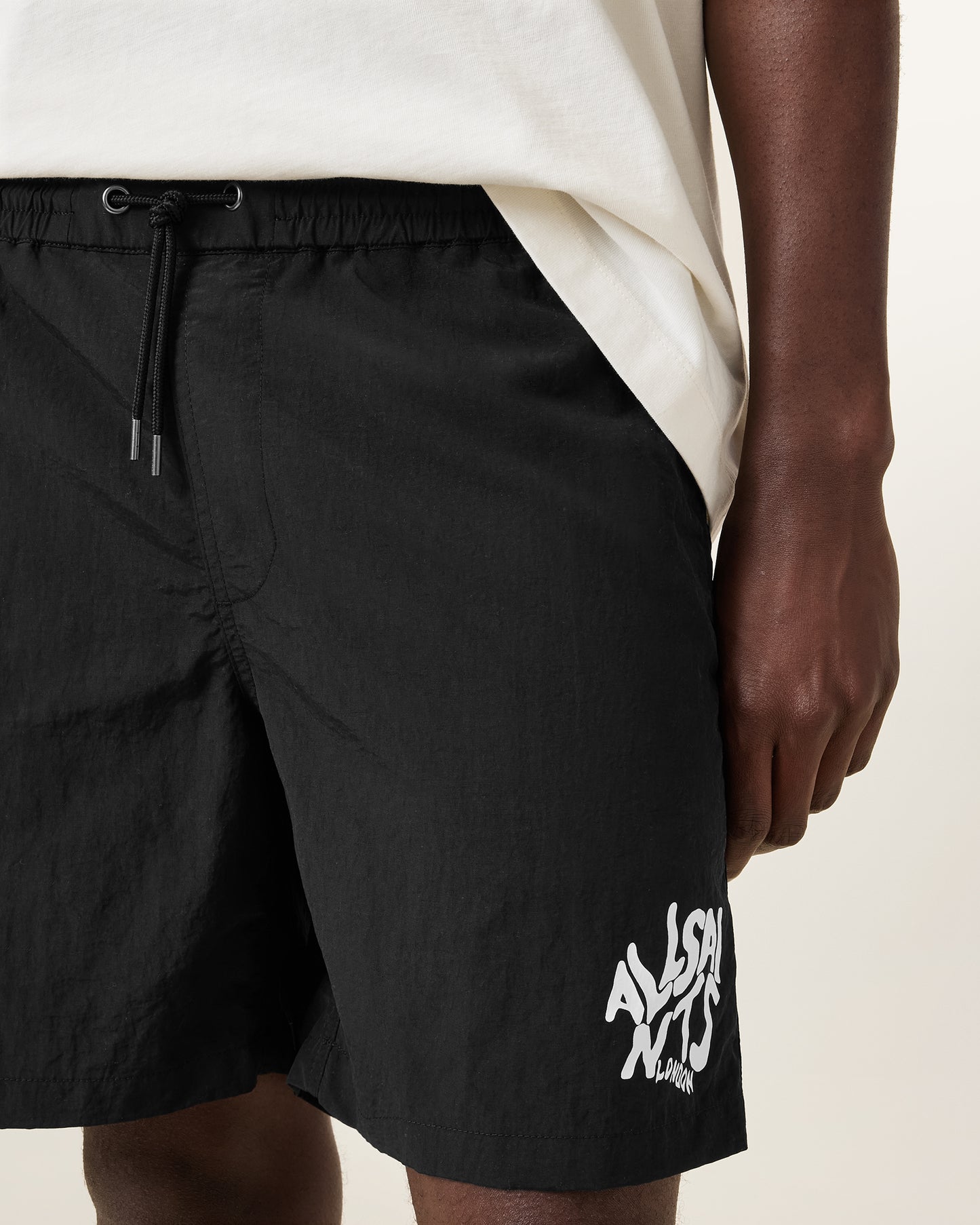 Jet Black Color Orlando Swimshort from AllSaints