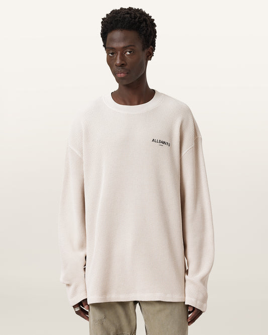 SMOKE WHITE Color Sect LS Crew from AllSaints