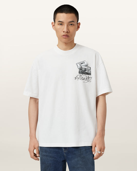 Chalk White Color Reel SS Crew from AllSaints