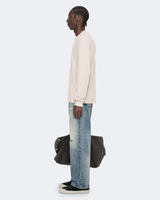 TAUPE WHITE Color Raine LS Crew Tee from AllSaints