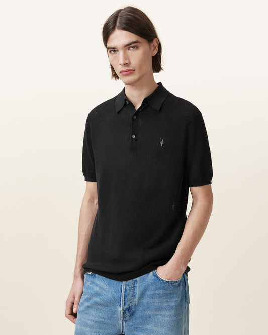 Black Color Aubrey SS Polo from AllSaints
