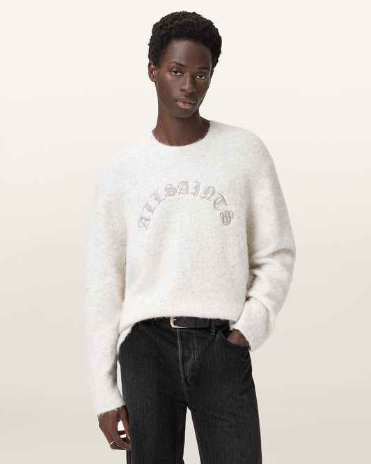 ECRU WHITE Color Curv Crew Knitwear from AllSaints