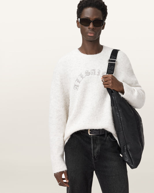 ECRU WHITE Color Curv Crew Knitwear from AllSaints