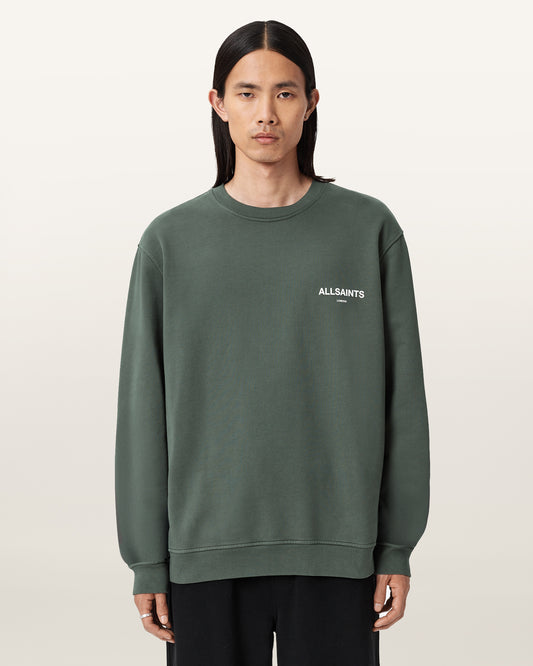 GARNET GREEN Color Halcyon Crew Sweatshirt from AllSaints