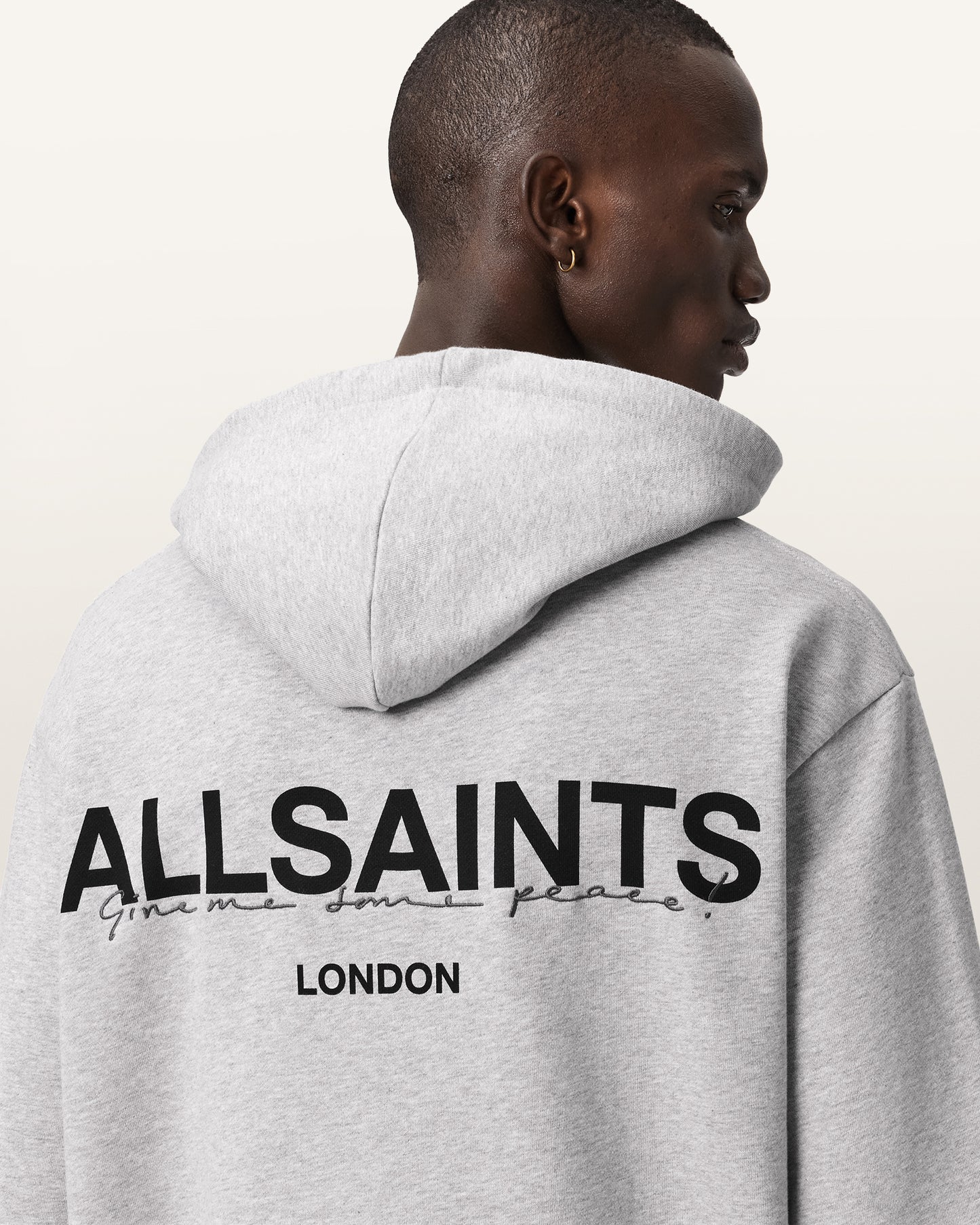 Light Grey Marl Color Halcyon Oth Hoody from AllSaints