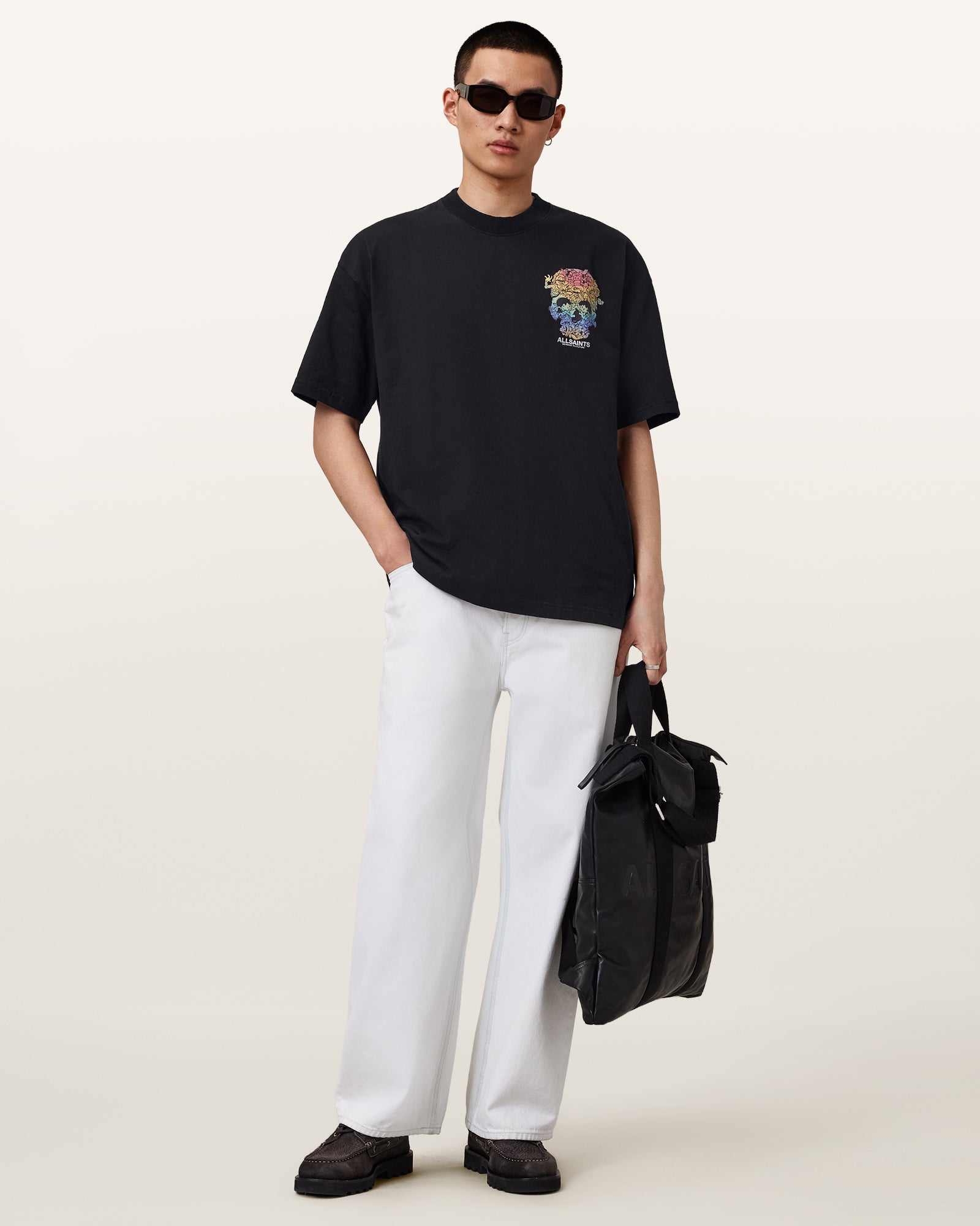 Washed Black Color Trance SS Crew from AllSaints