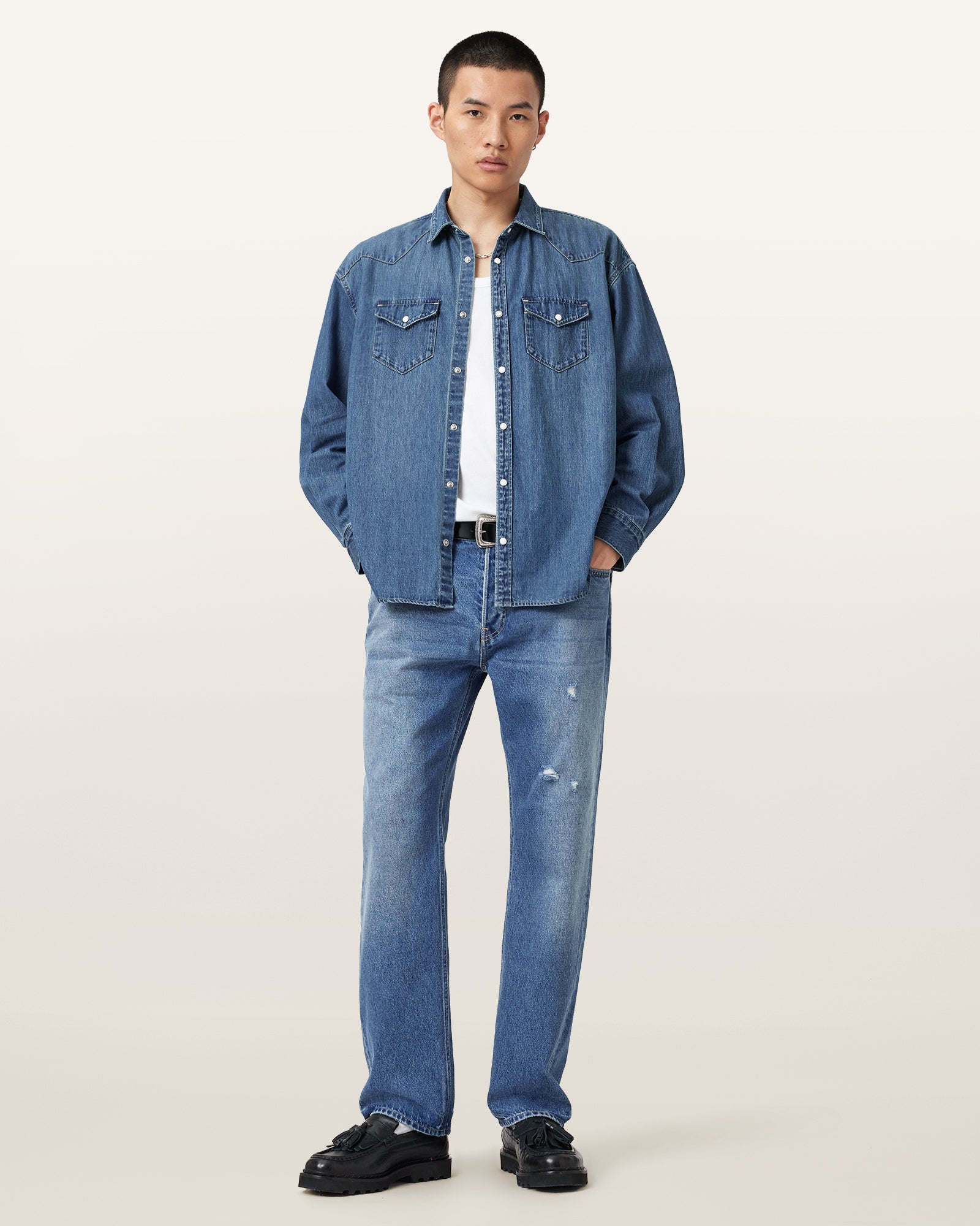 Washed Indigo Color Reid Jean from AllSaints