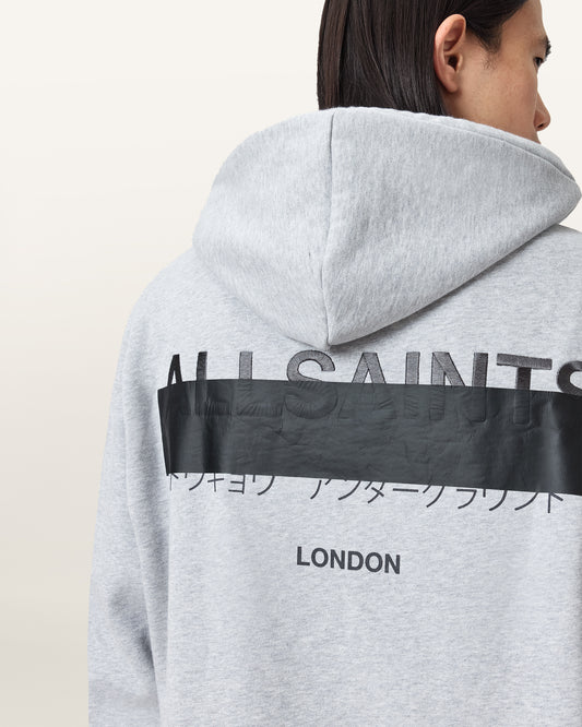 Grey Marl Color Redact Zip Hoody from AllSaints
