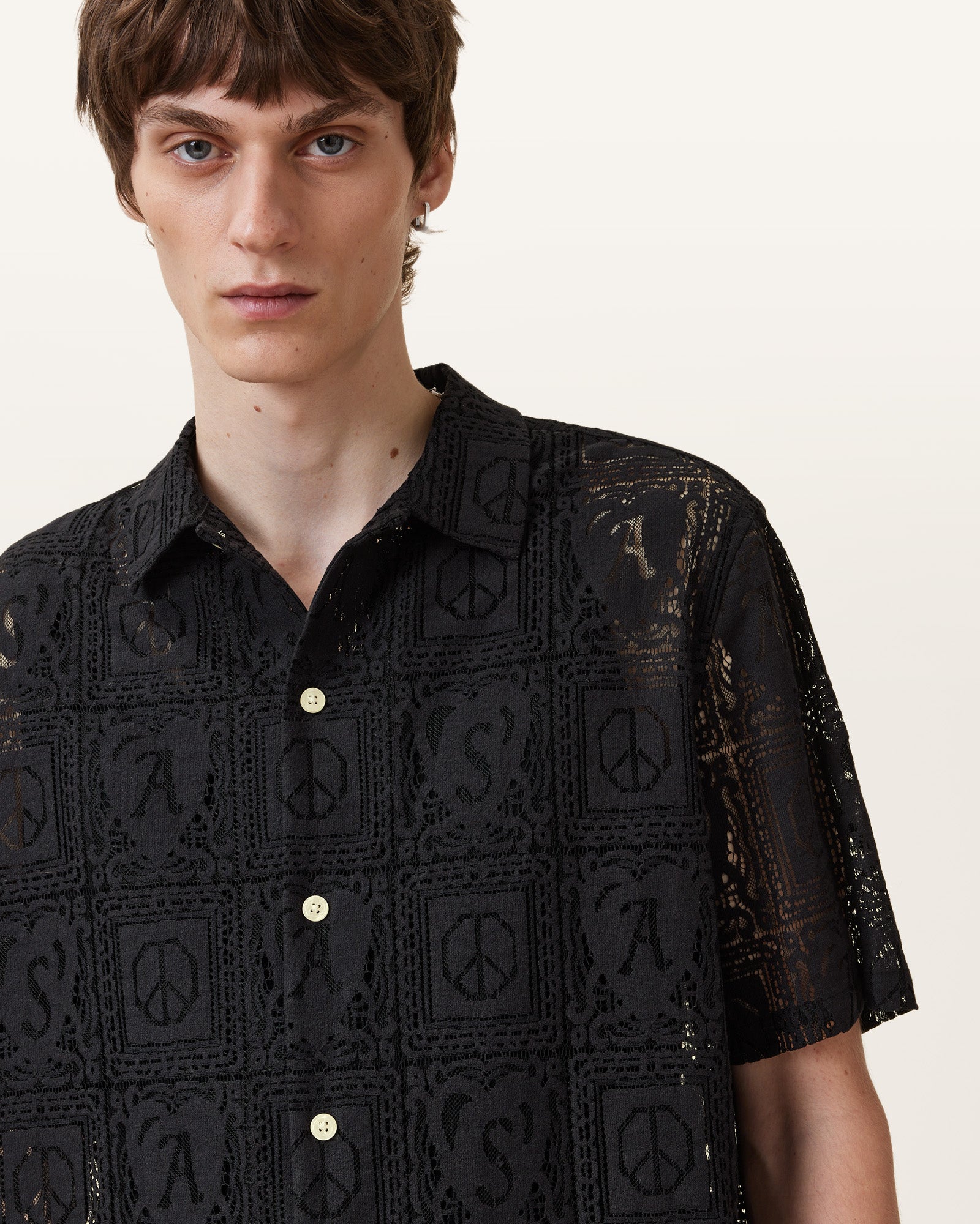 Black Color Netley SS Shirt from AllSaints