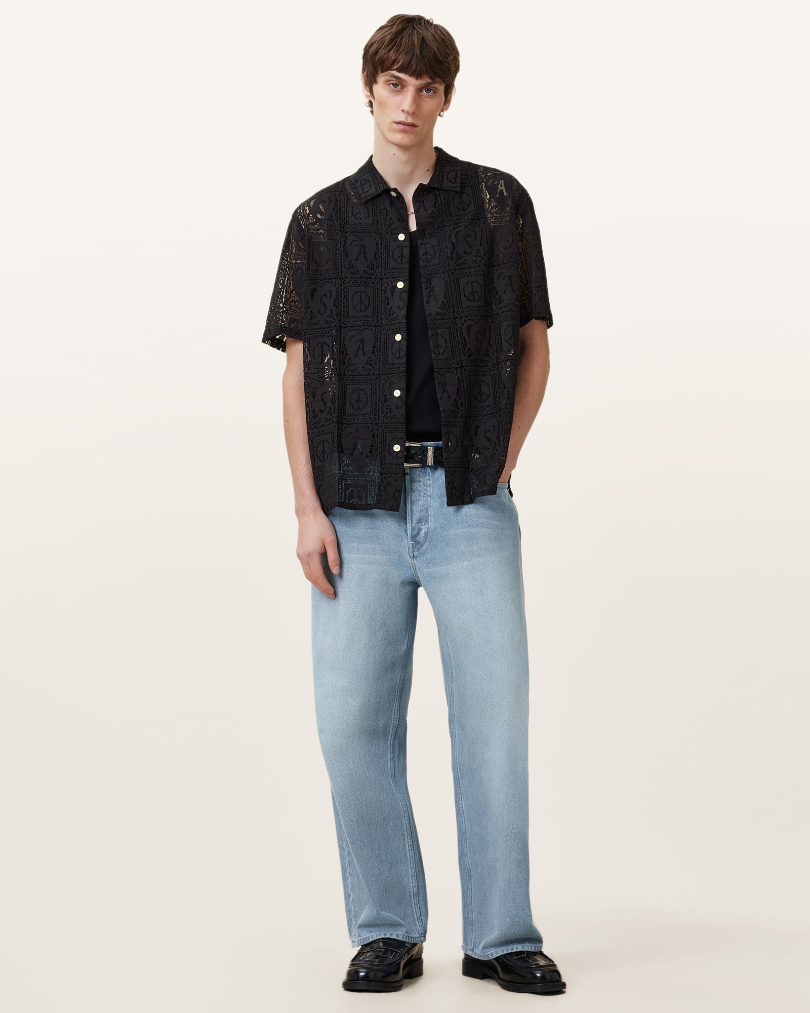 Black Color Netley SS Shirt from AllSaints