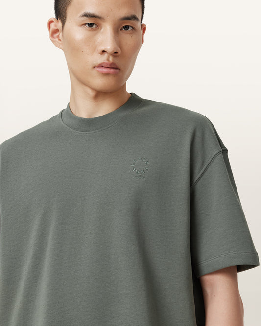 GASTOR GREEN Color Haven SS Crew from AllSaints