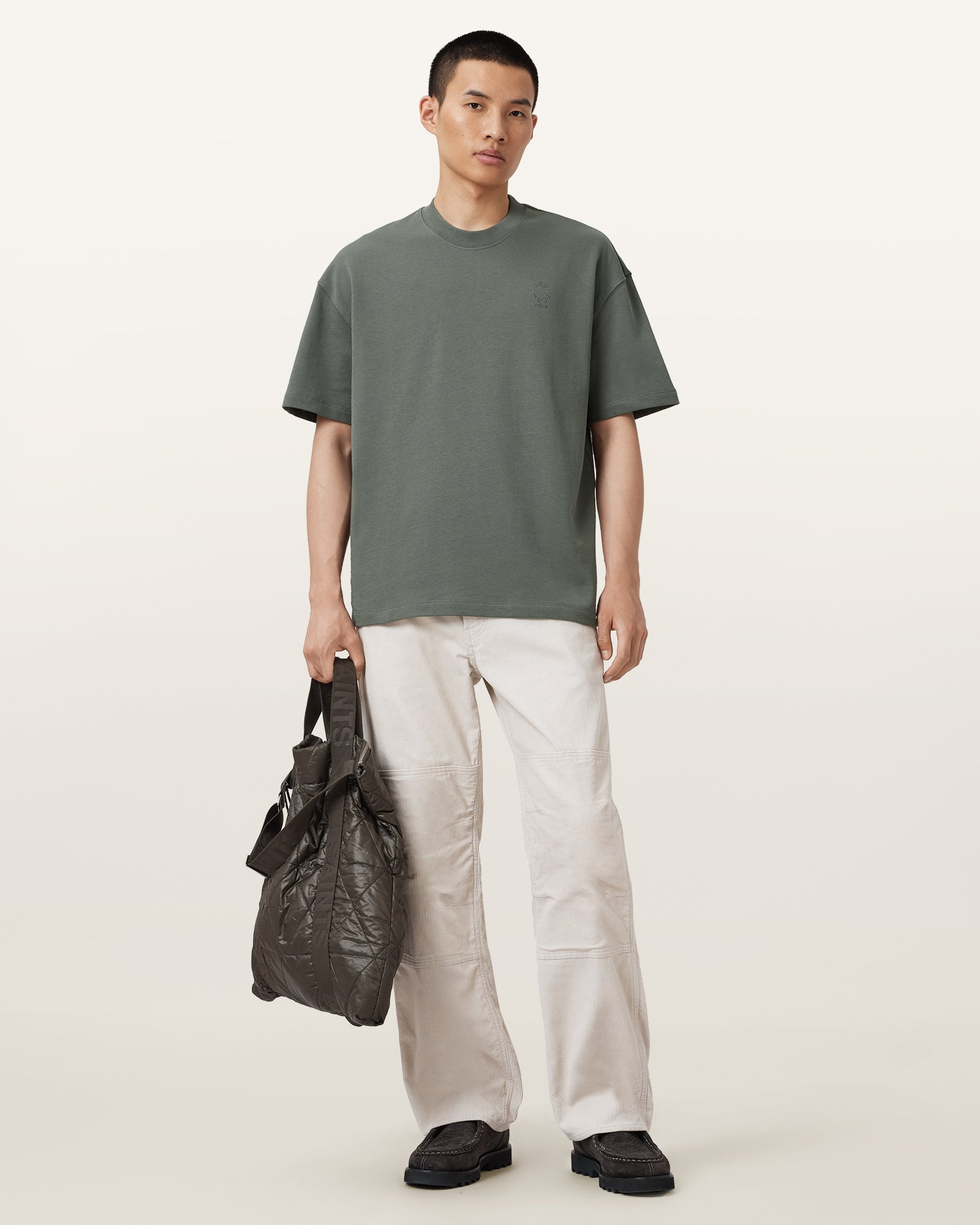 GASTOR GREEN Color Haven SS Crew from AllSaints
