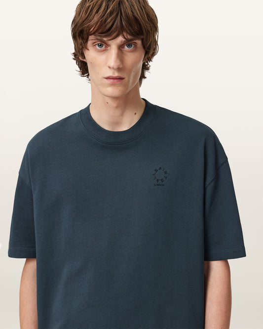 MOONSTONE BLUE Color Haven SS Crew from AllSaints