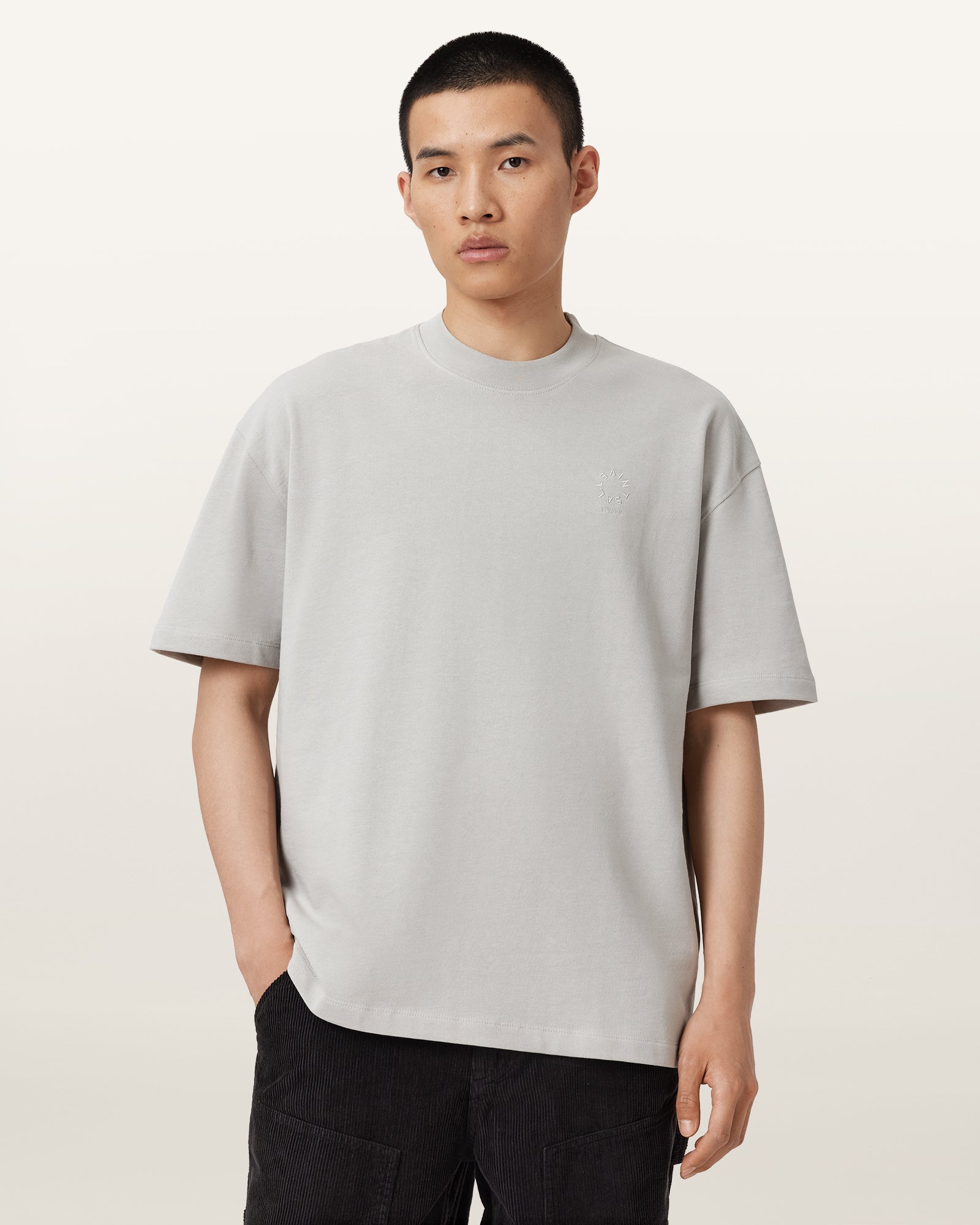 CARBON GREY Color Haven SS Crew from AllSaints