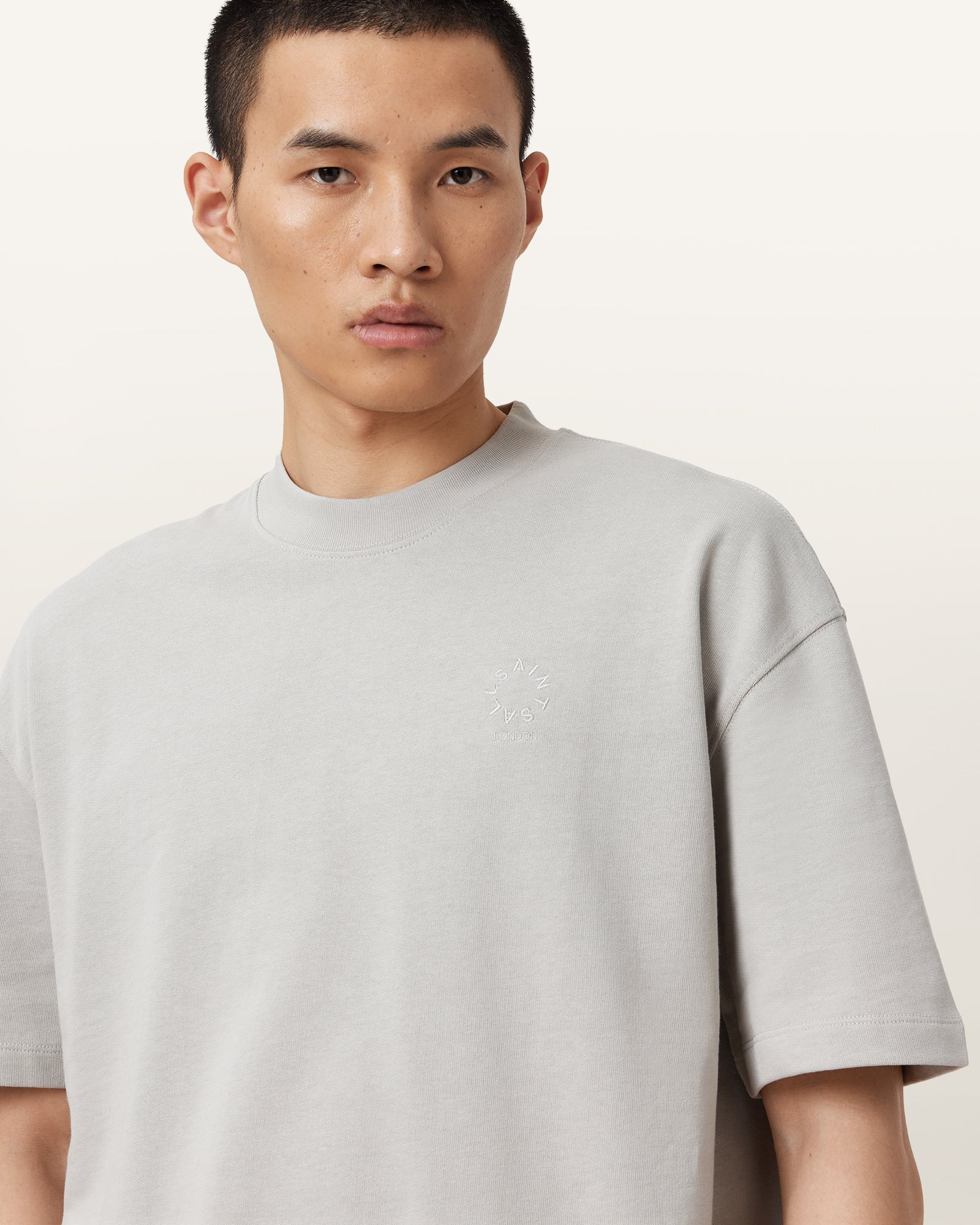 CARBON GREY Color Haven SS Crew from AllSaints