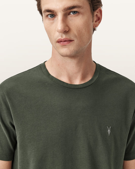 DUFFEL GREEN Color Brace SS Crew from AllSaints