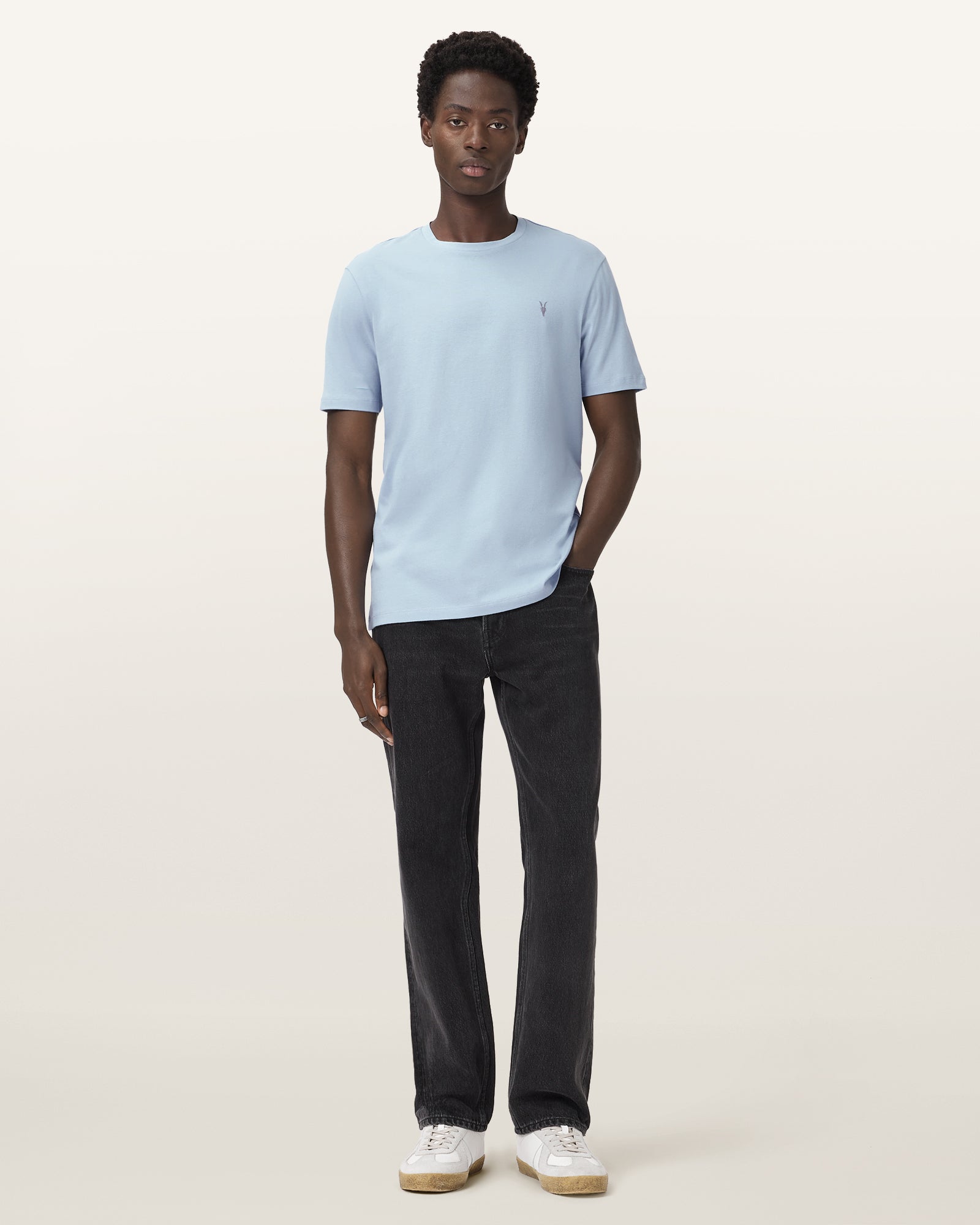 SPINEL BLUE Color Brace SS Crew from AllSaints
