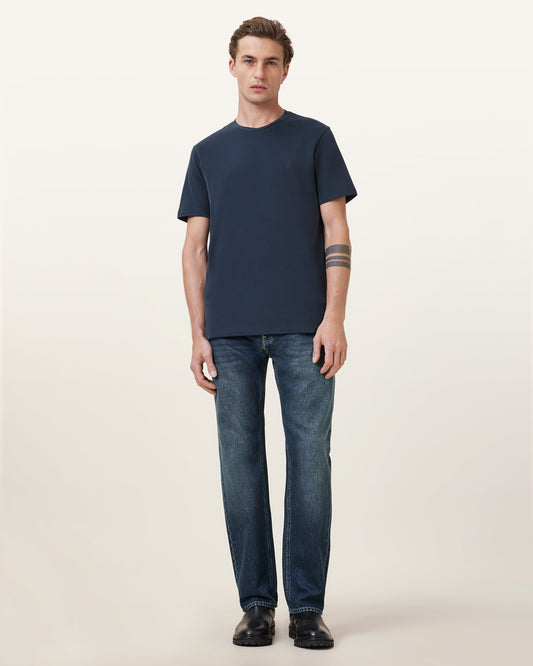 NAVY BLUE Color Brace SS Crew from AllSaints