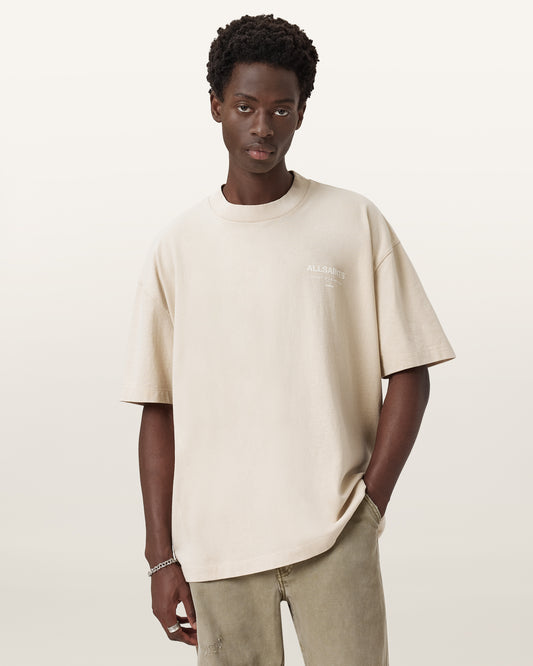 FEATHER TAUPE Color Xander SS Crew from AllSaints