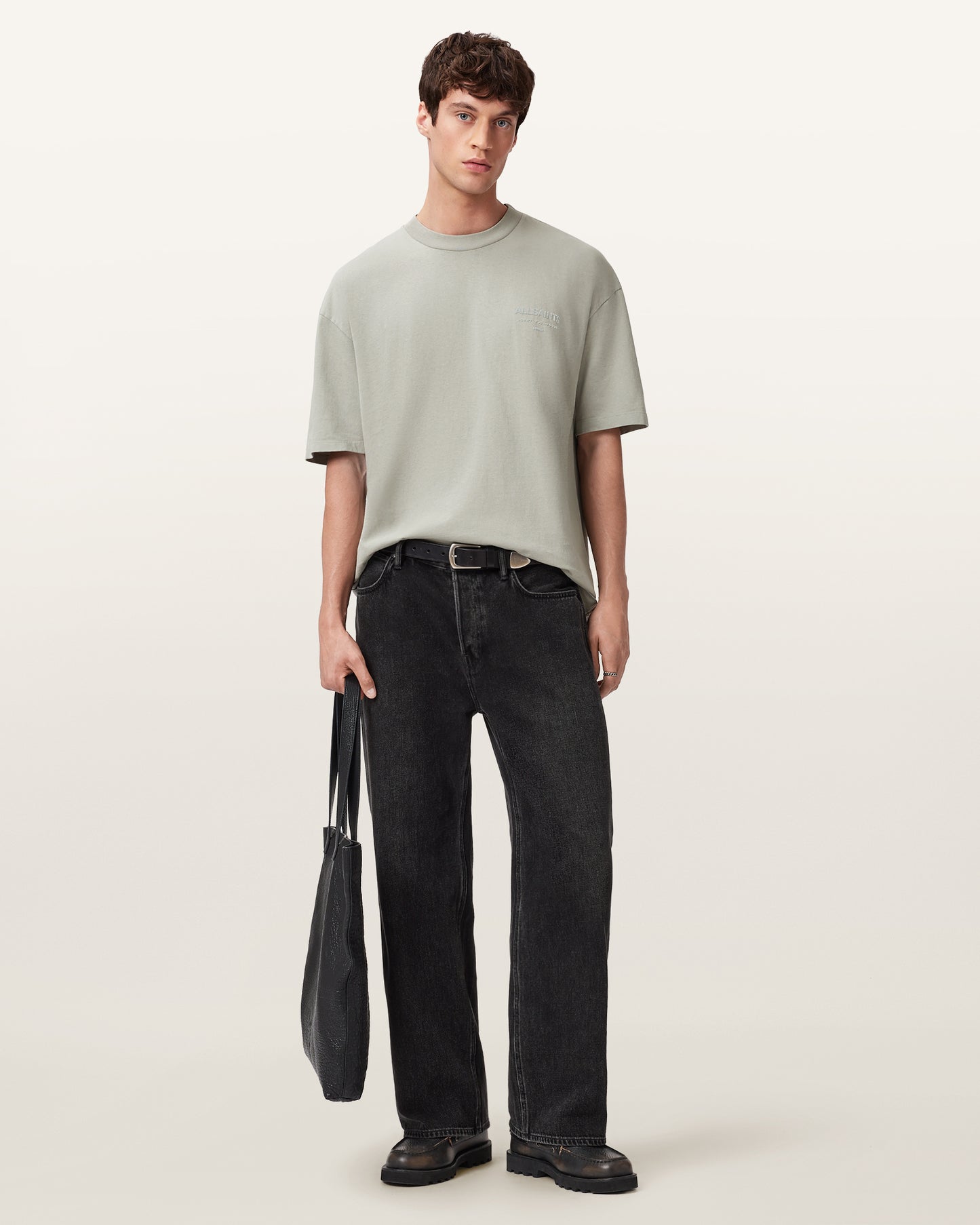 FROST GREEN Color Xander SS Crew from AllSaints