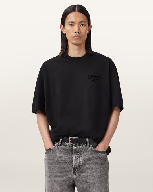Jet Black Color Xander SS Crew from AllSaints