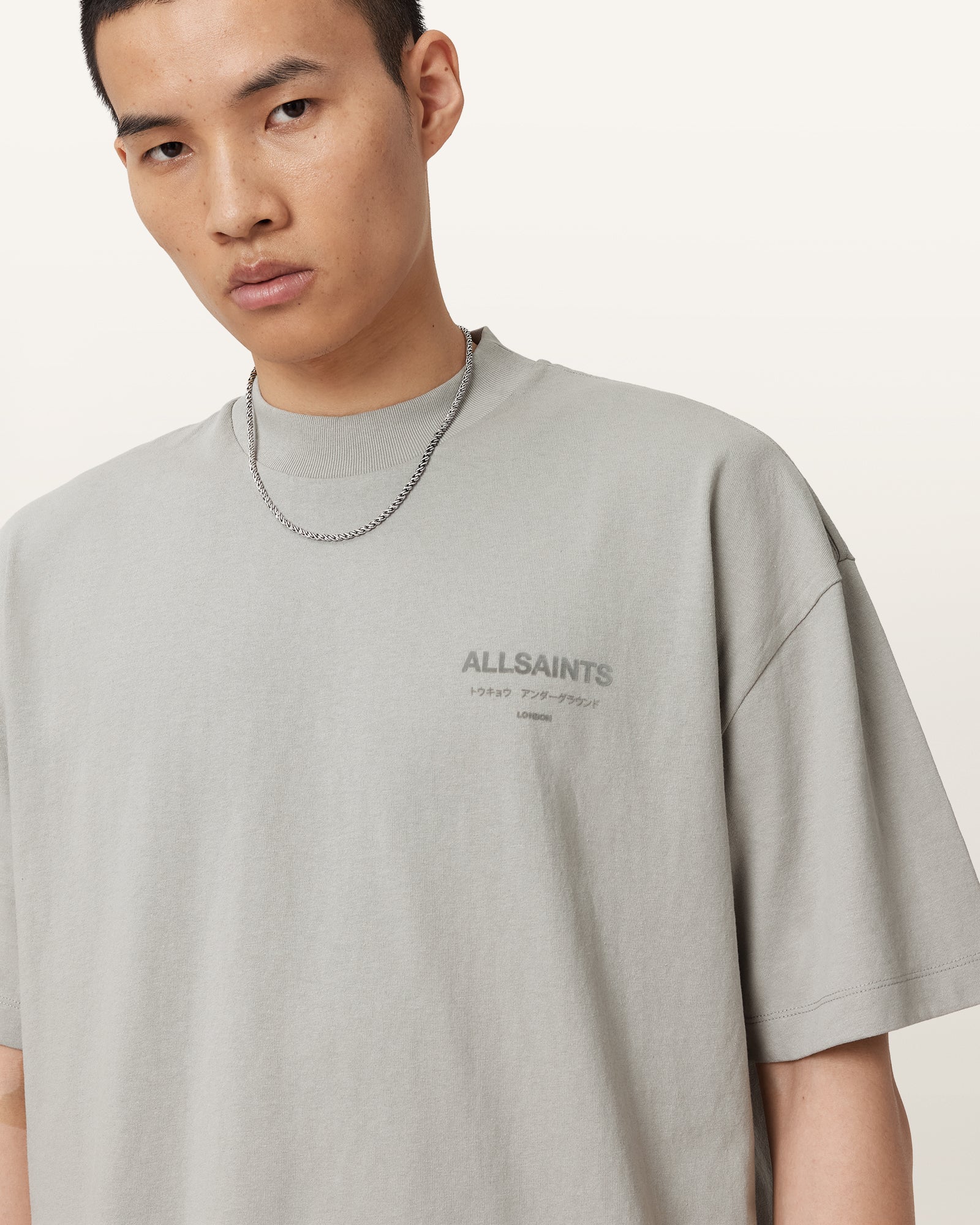 CARBON GREY Color Xander SS Crew from AllSaints