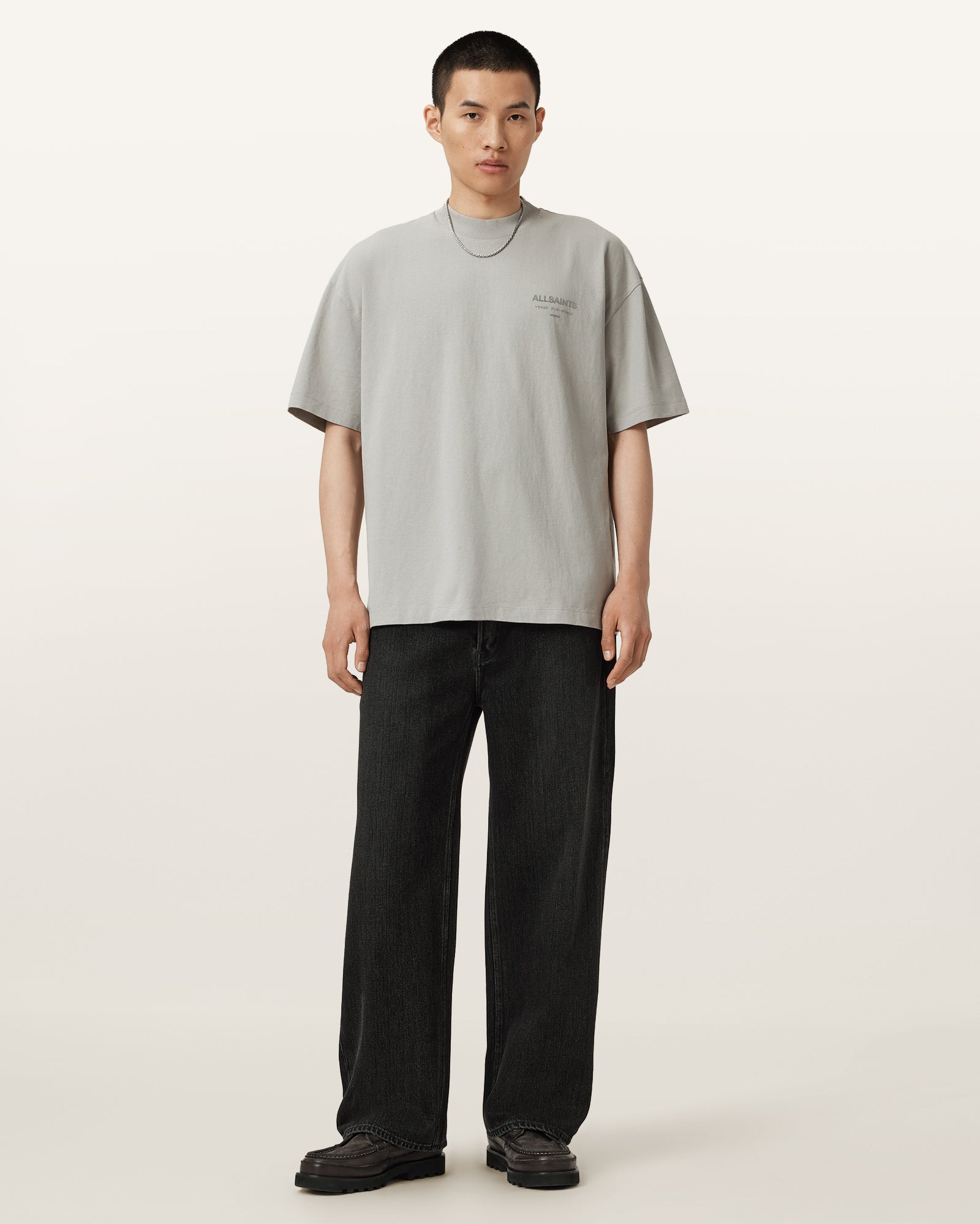 CARBON GREY Color Xander SS Crew from AllSaints