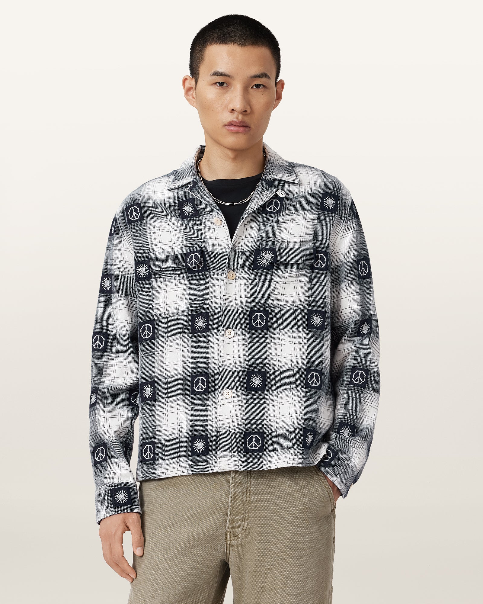 PEACOAT BLUE Color Castor LS Shirt from AllSaints