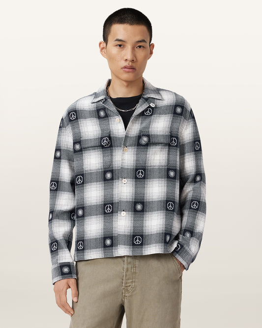 PEACOAT BLUE Color Castor LS Shirt from AllSaints