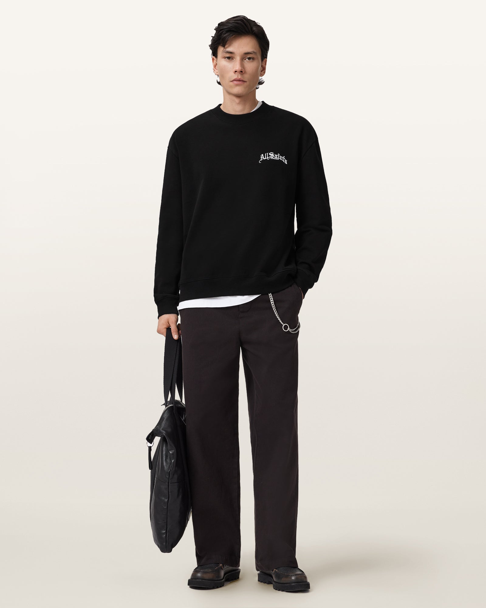 Washed Black Color Descent Crew from AllSaints