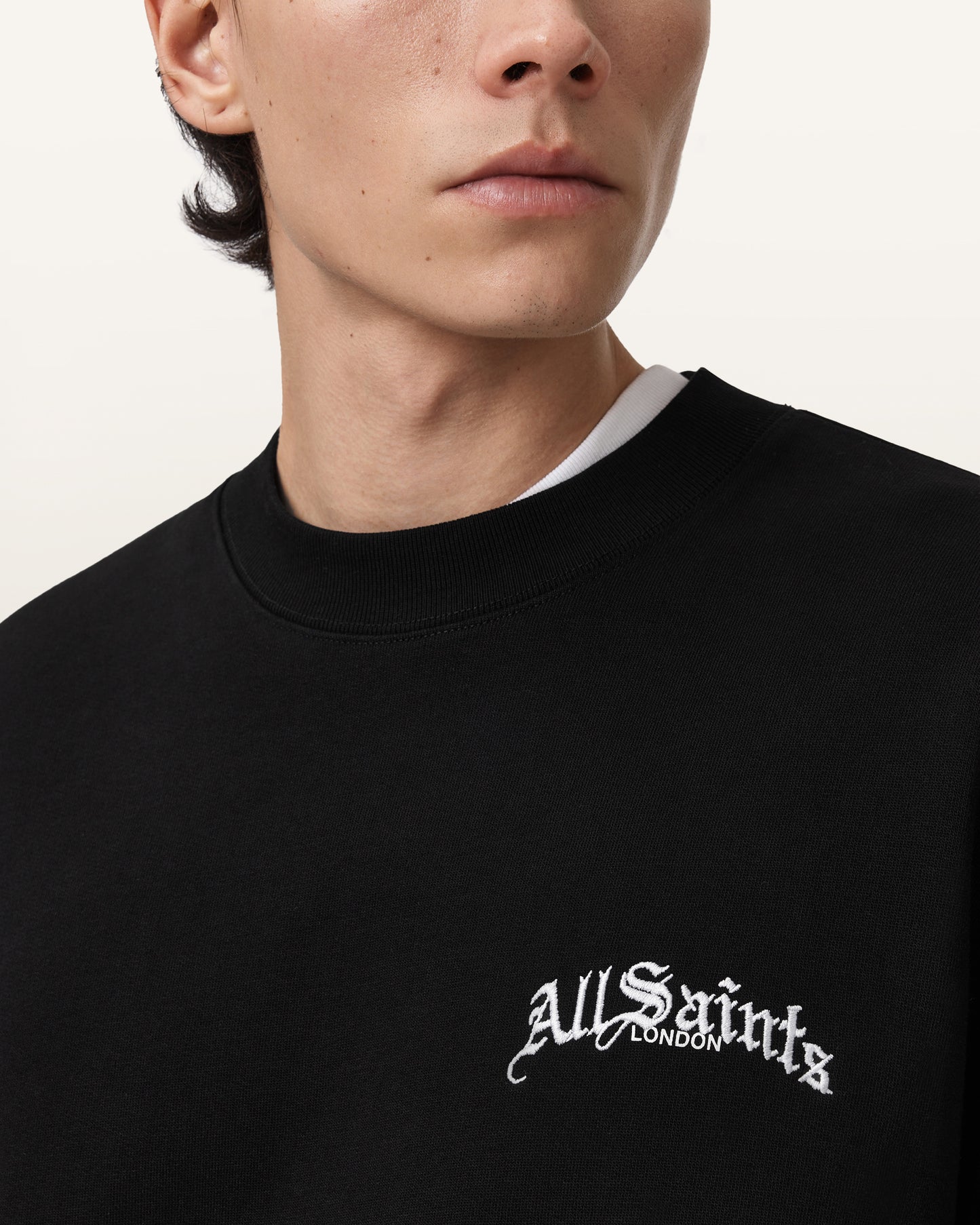 Washed Black Color Descent Crew from AllSaints